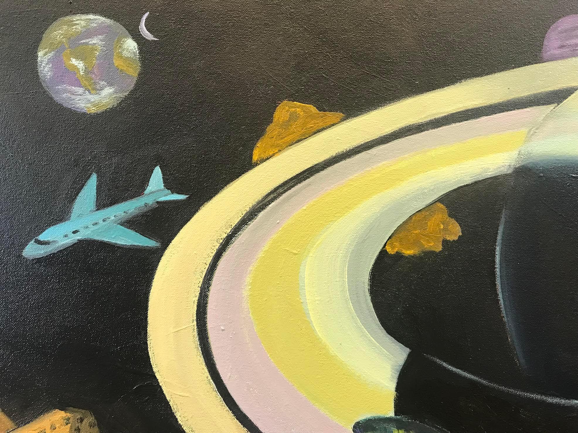 Gravitación - Pintura de una Galaxia Espacial por Marc Zimmerman en venta 3