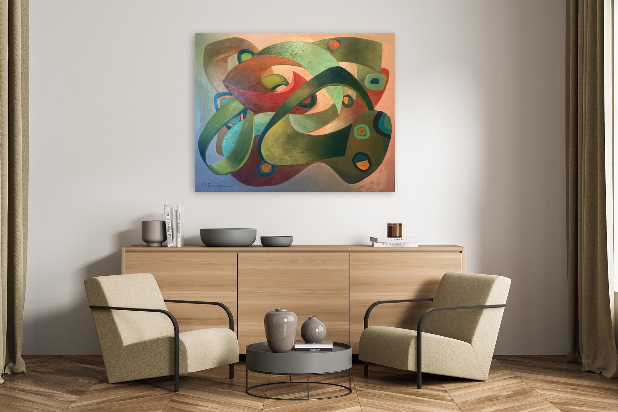 Il verde diventa rosso    Pittura astratta di Marc - Painting di Marc Zimmerman