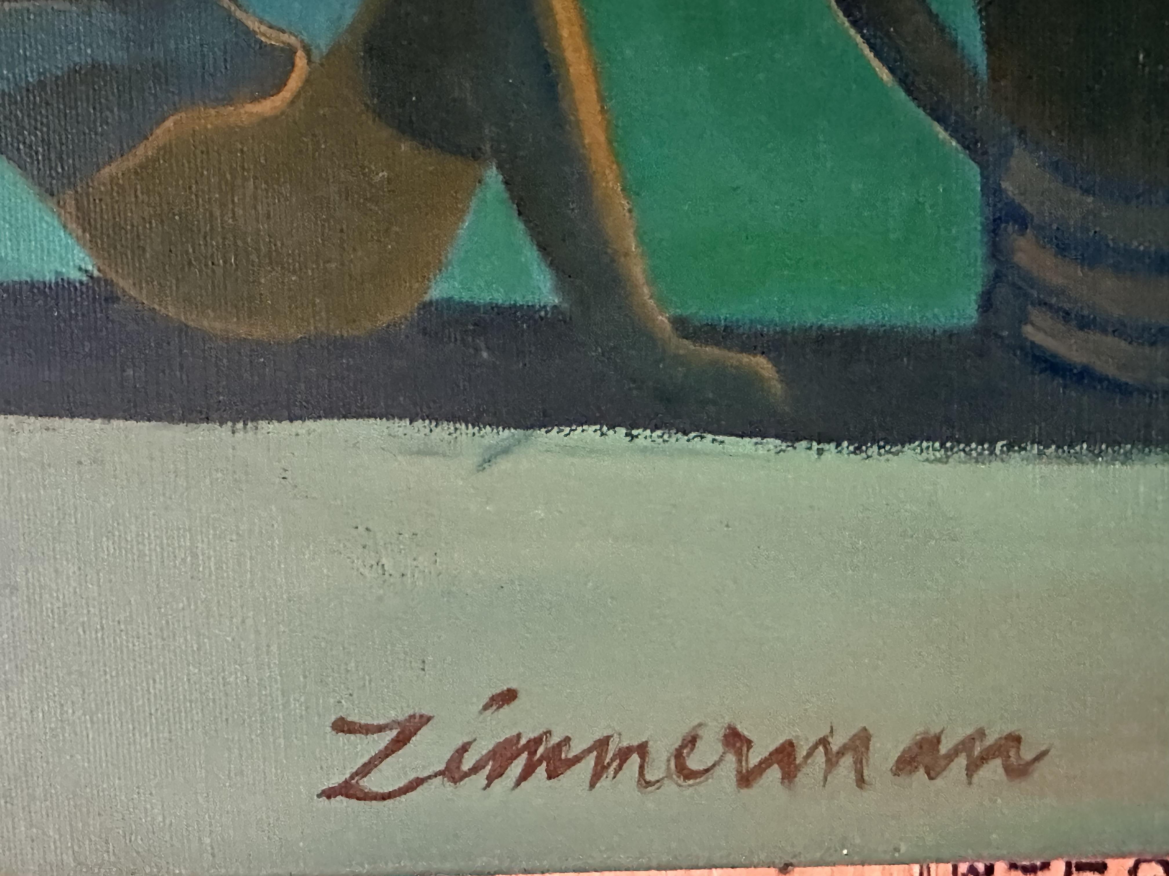 Hanalee pier- Surfing Art -   Painting By Marc Zimmerman For Sale 2