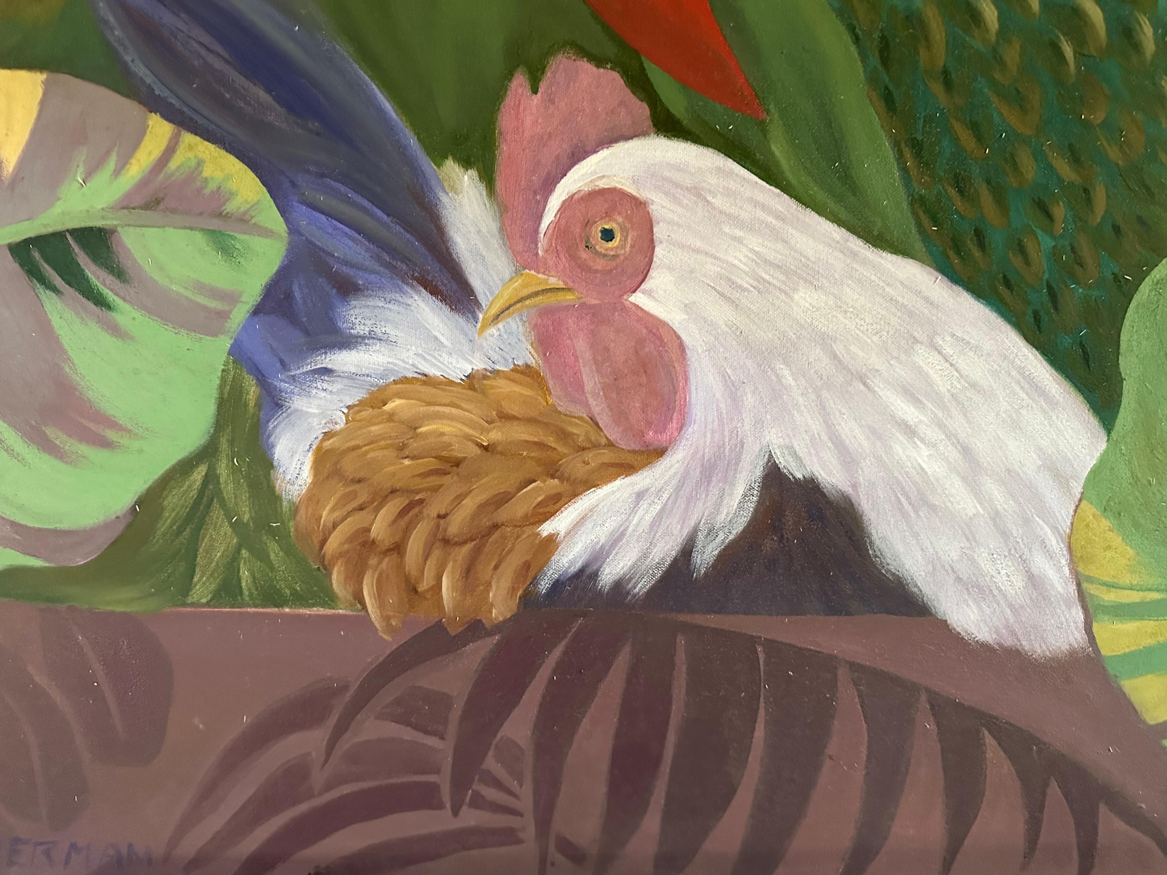 Gallinas hawaianas - Pintura de animales - Moderna americana Por Marc Zimmerman en venta 2
