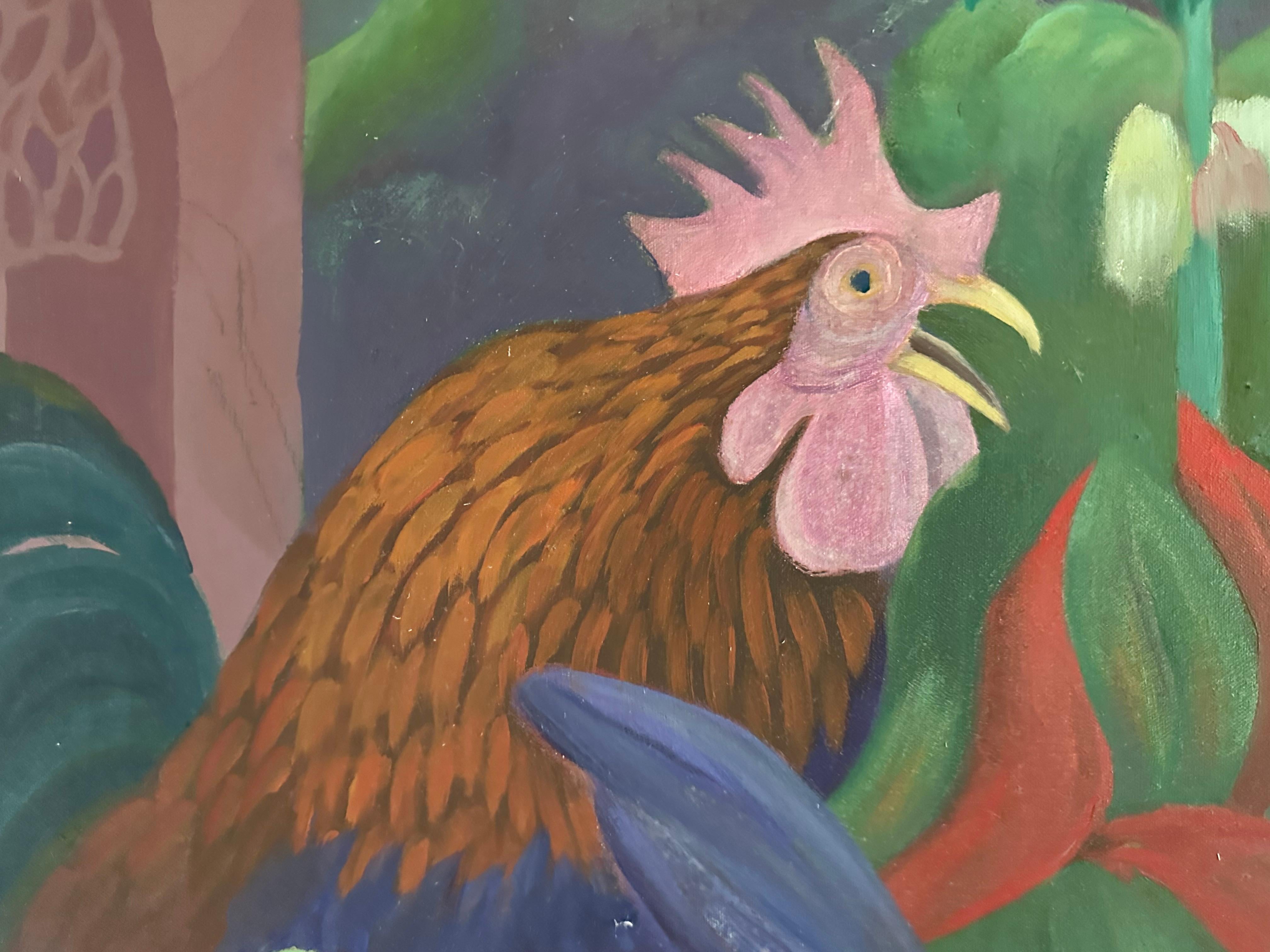 Gallinas hawaianas - Pintura de animales - Moderna americana Por Marc Zimmerman en venta 3
