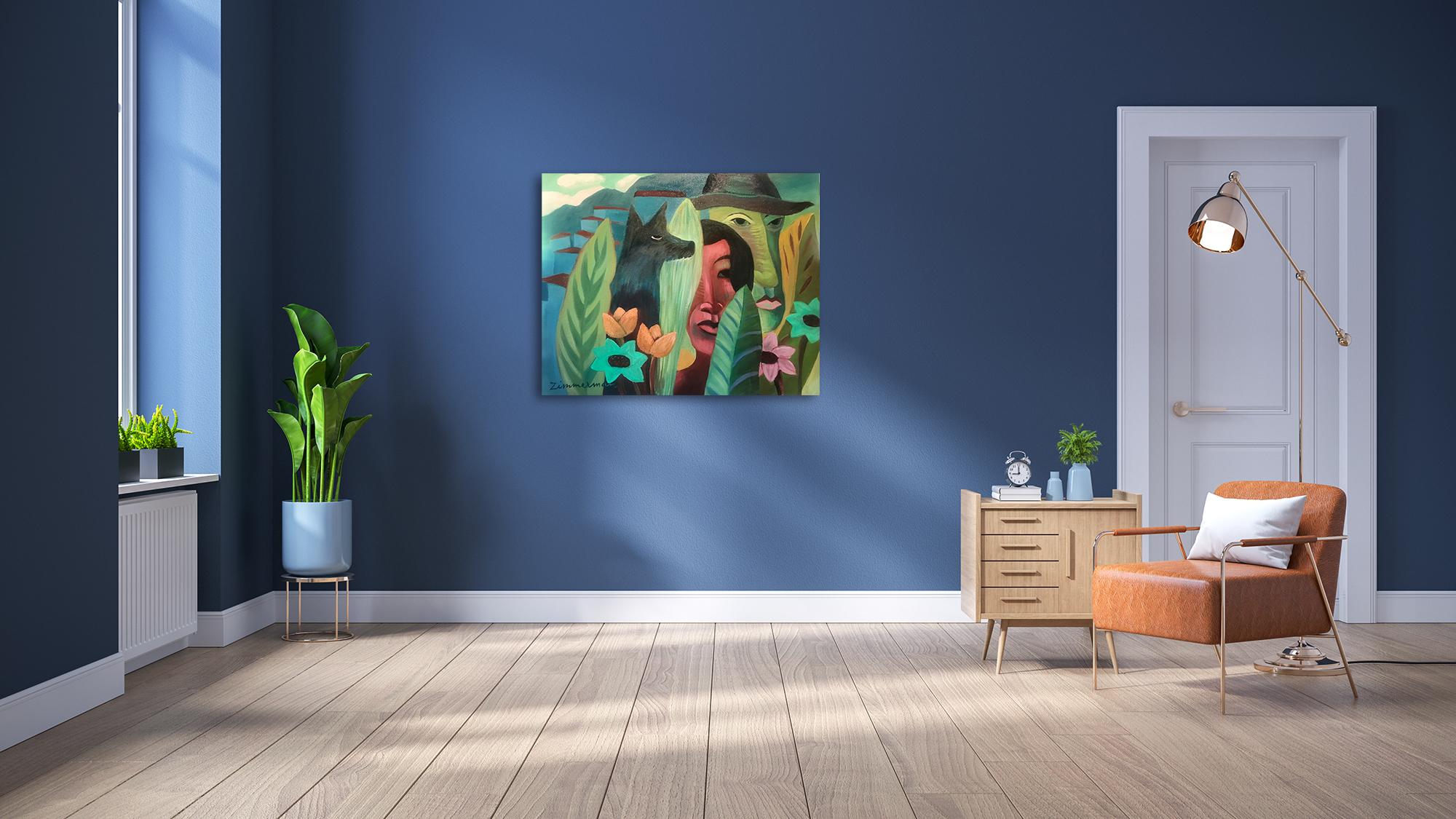Howdi Do - by Marc Zimmerman - Figures Landscape Art For Sale 1