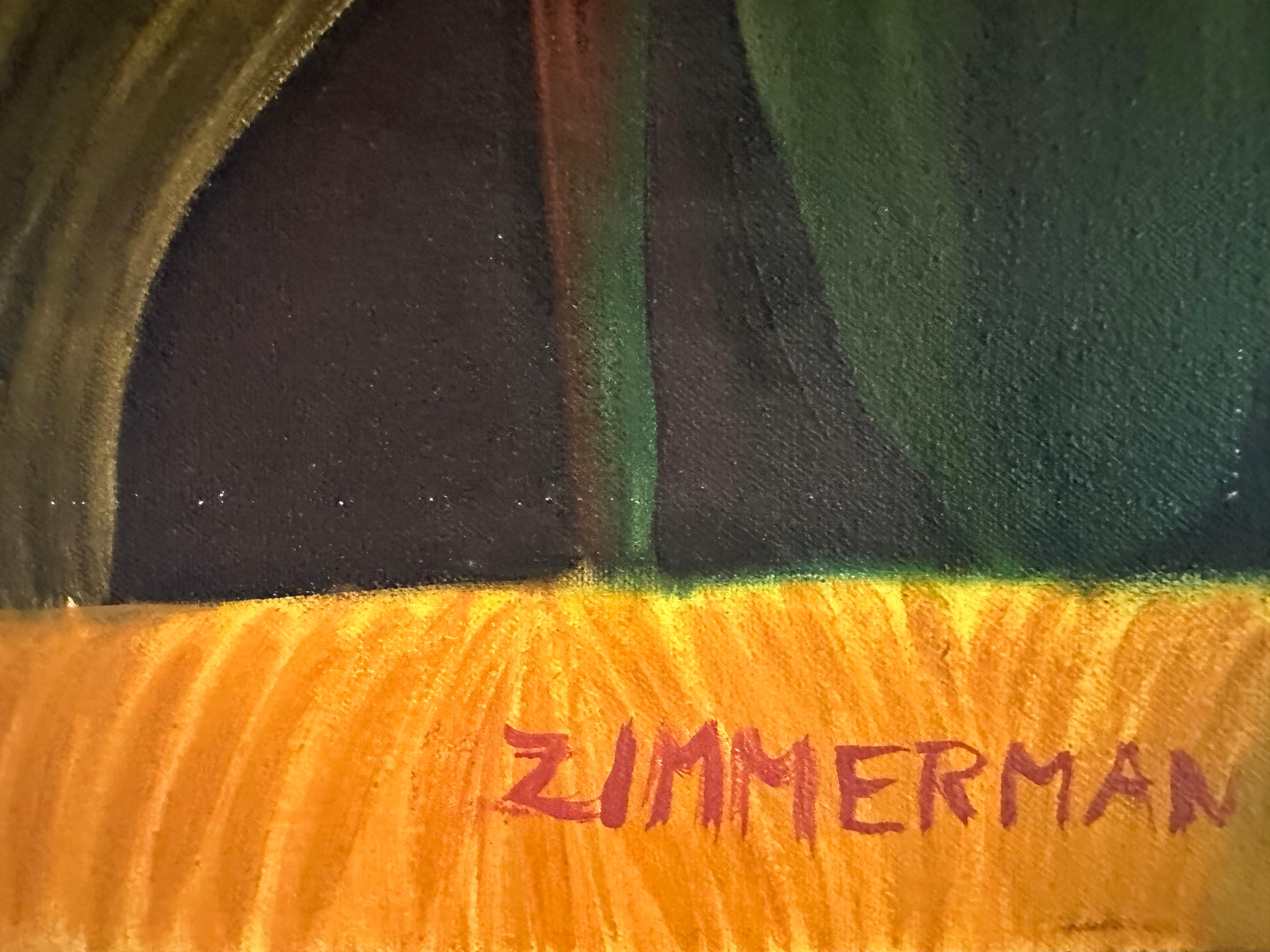 Jungling Escape - Pittura di paesaggio - Arte moderna americana Di Marc Zimmerman in vendita 2