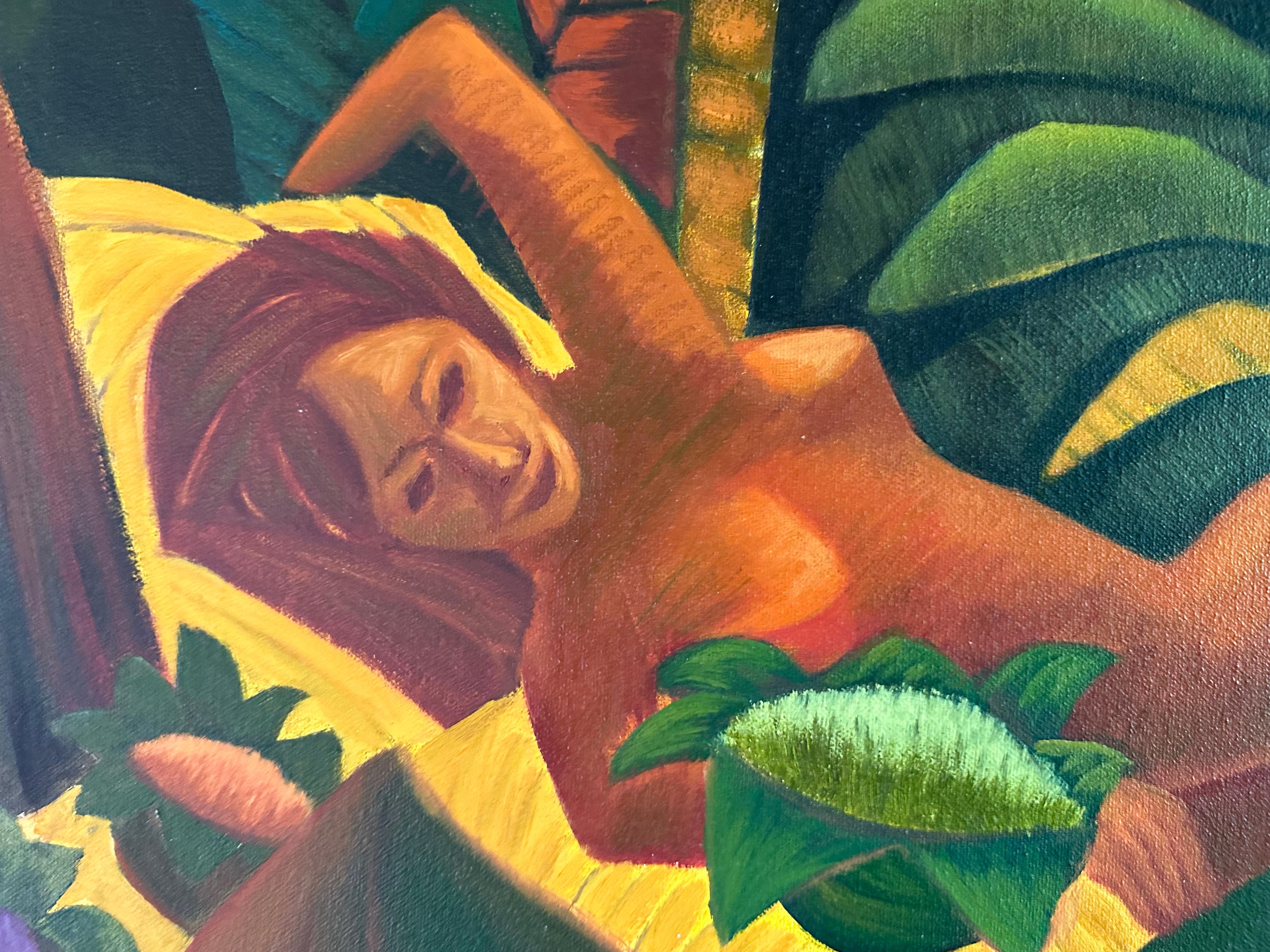 Jungle Escape - Peinture de paysage - Art moderne américain par Marc Zimmerman en vente 3