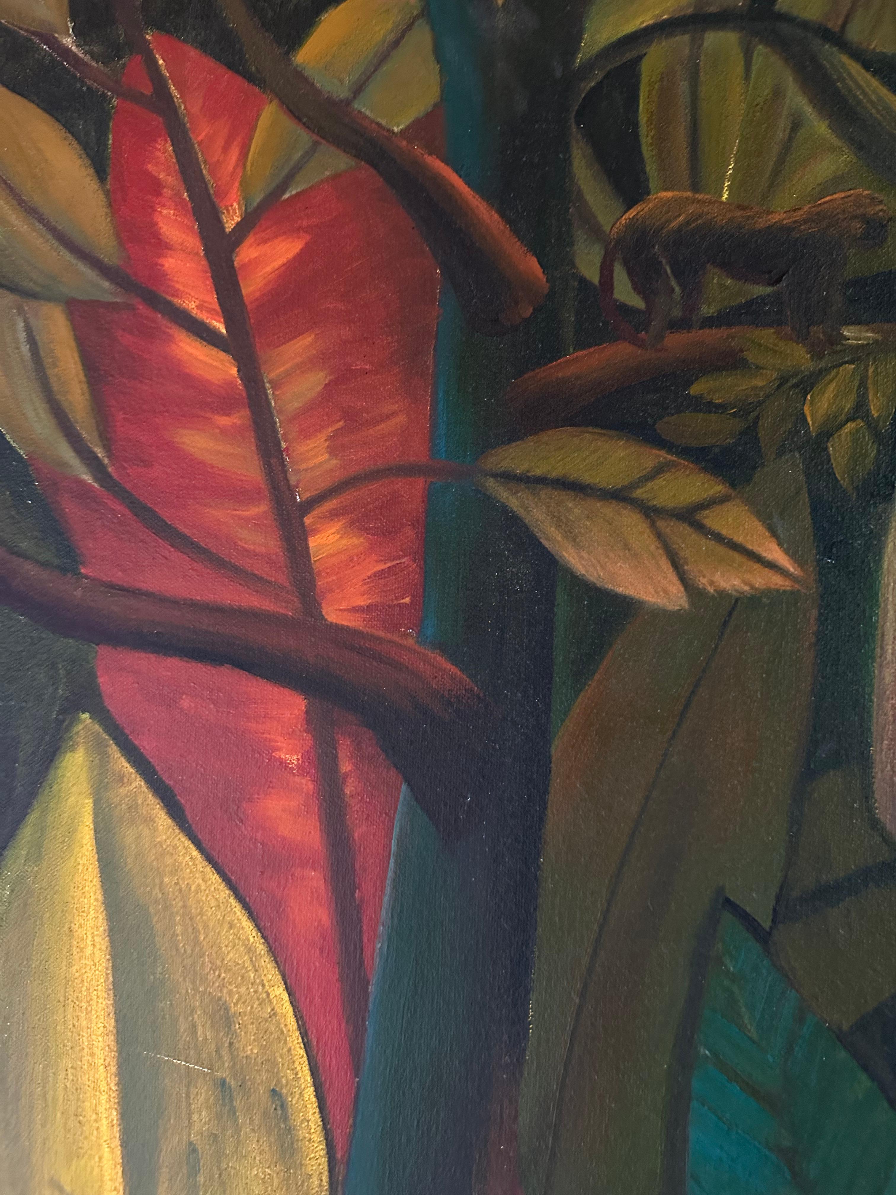 Jungling Escape - Pittura di paesaggio - Arte moderna americana Di Marc Zimmerman in vendita 5