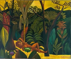 Jungle Escape - Peinture de paysage - Art moderne américain par Marc Zimmerman