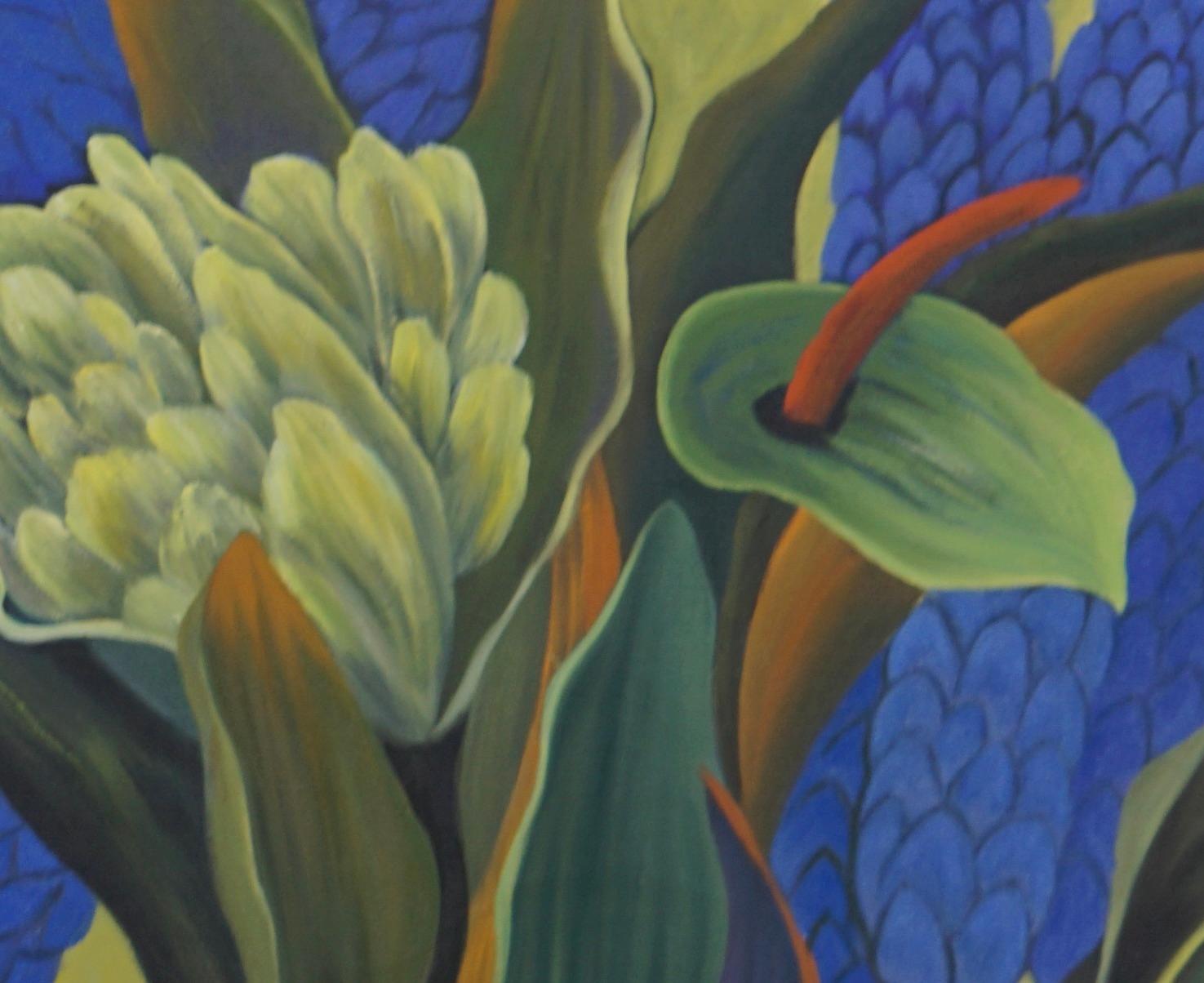 Landschaft in Blau – Tiergemälde – Konzeptuelle Kunst von Marc Zimmerman im Angebot 4