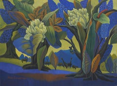 Paisaje en Azul - Pintura de Animales - Arte Conceptual Por Marc Zimmerman