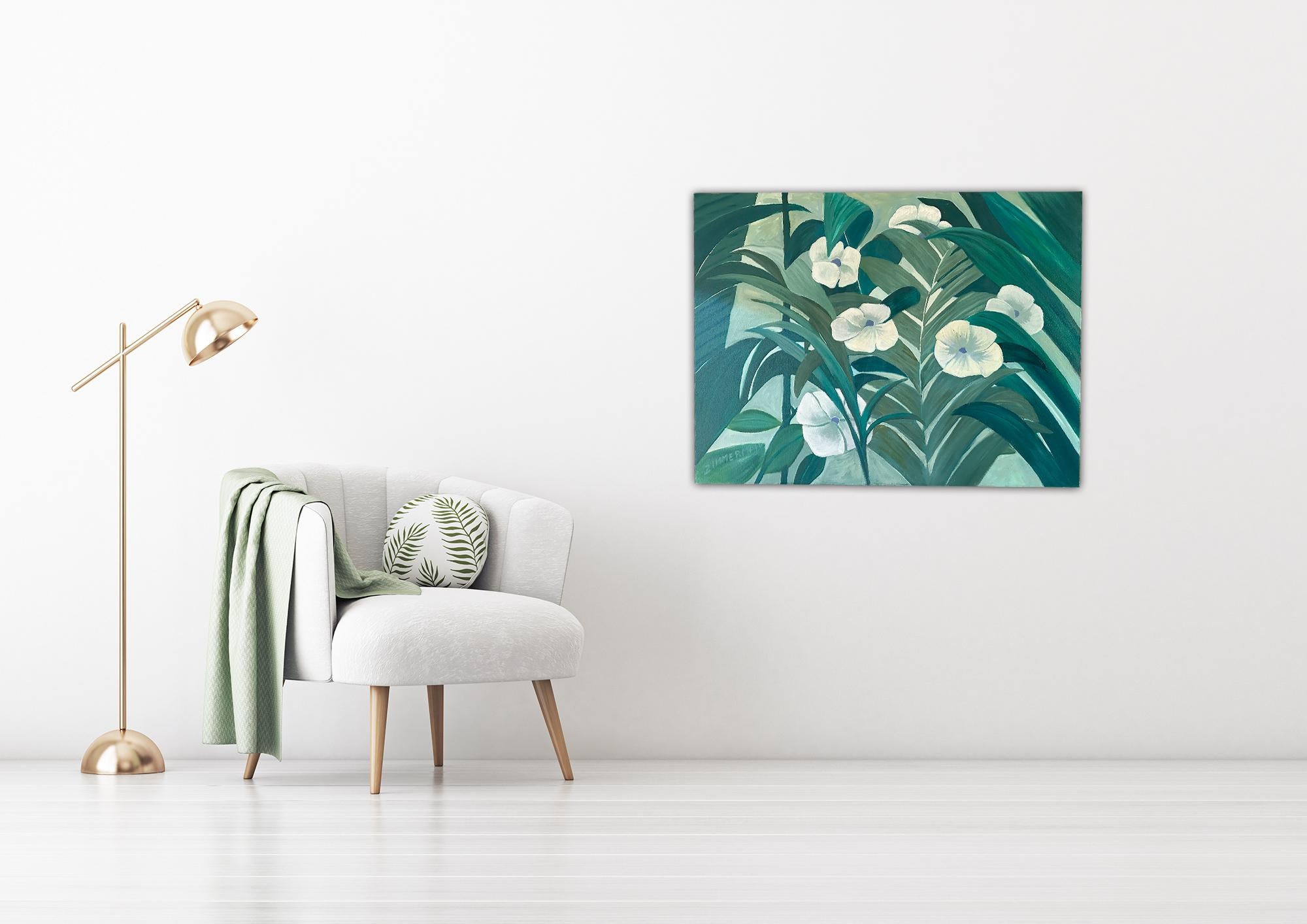 Lite N Breezy - Fiori dipinti da Marc Zimmerman in vendita 1