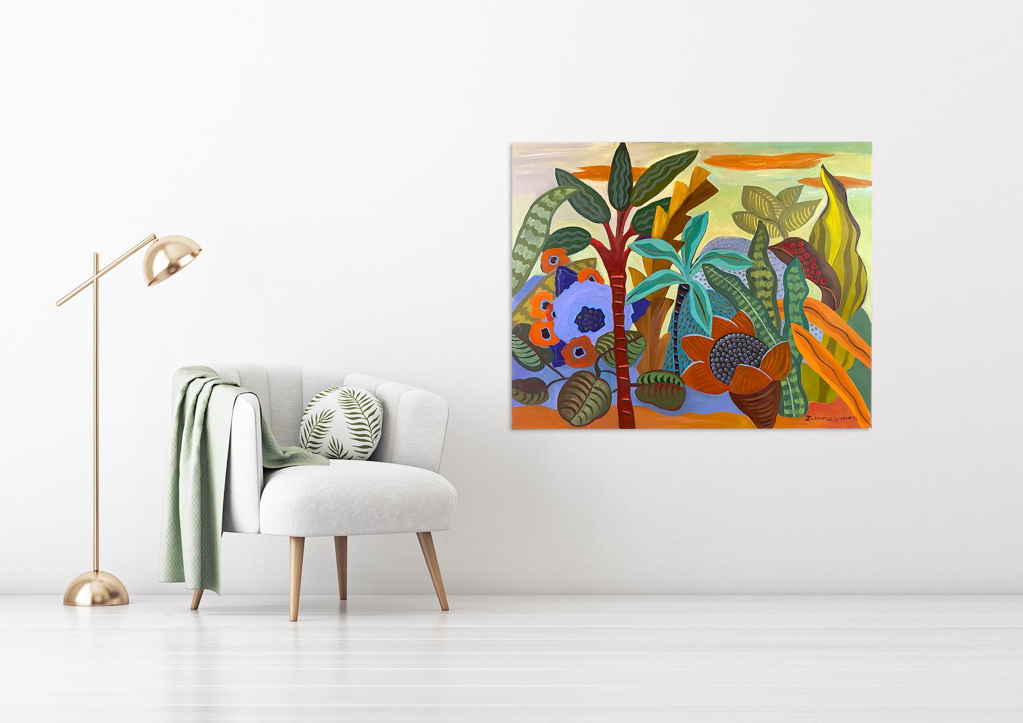 Madagascar -  Jungle Painting by Marc Zimmerman For Sale 1