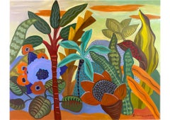 Madagascar - Nature morte aux fleurs, peinture de Marc Zimmerman