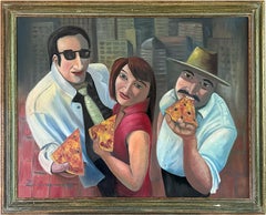 Mafia Pizza Break - Figurative Painting - Contemporary By Marc Zimmerman