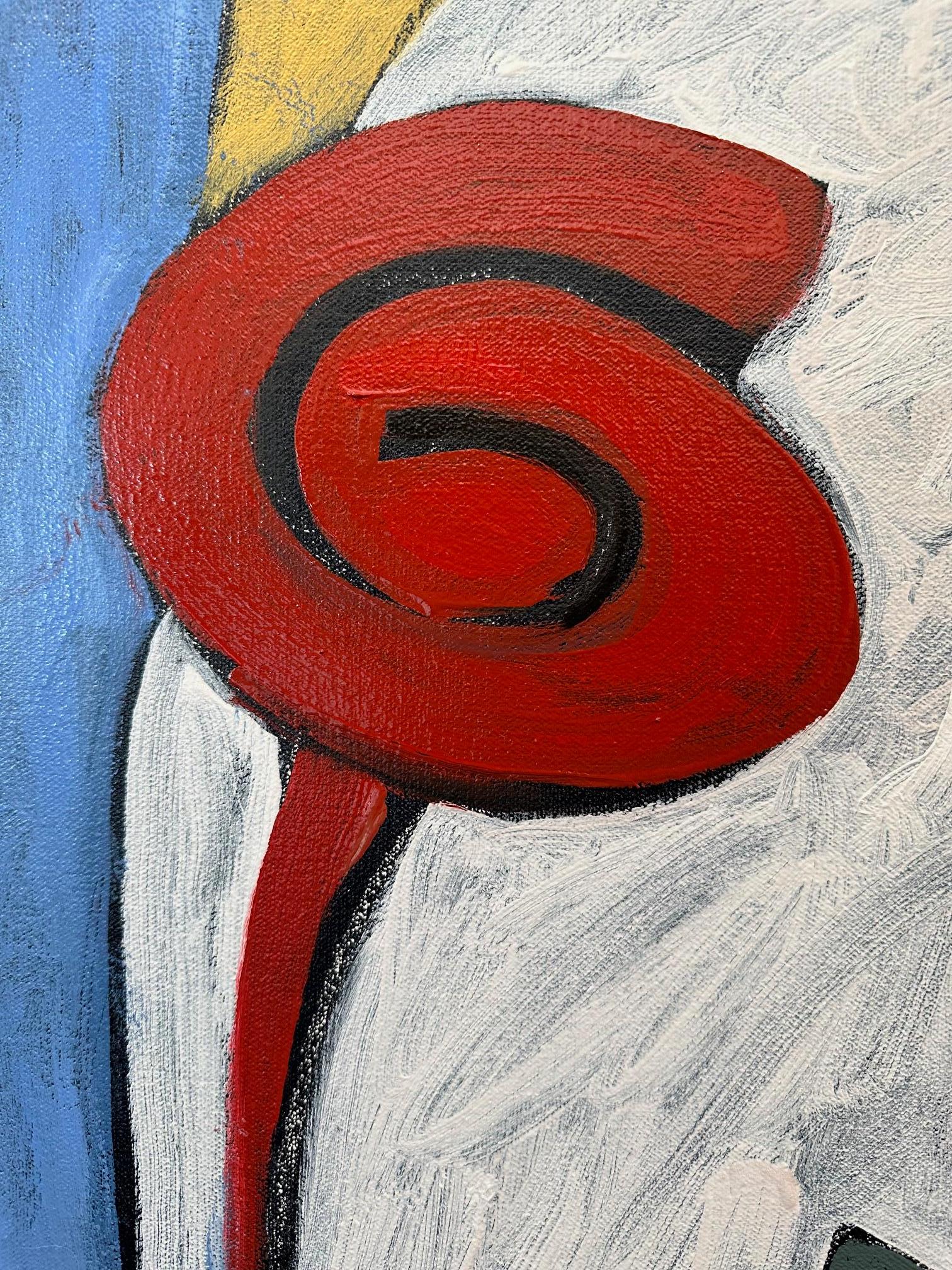 Mid Century Modern 2 - Abstract Floral Painting By Marc Zimmerman For Sale 4