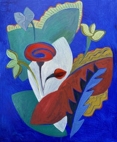 Mid Century Modern 3 - Abstract Floral Painting By Marc Zimmerman