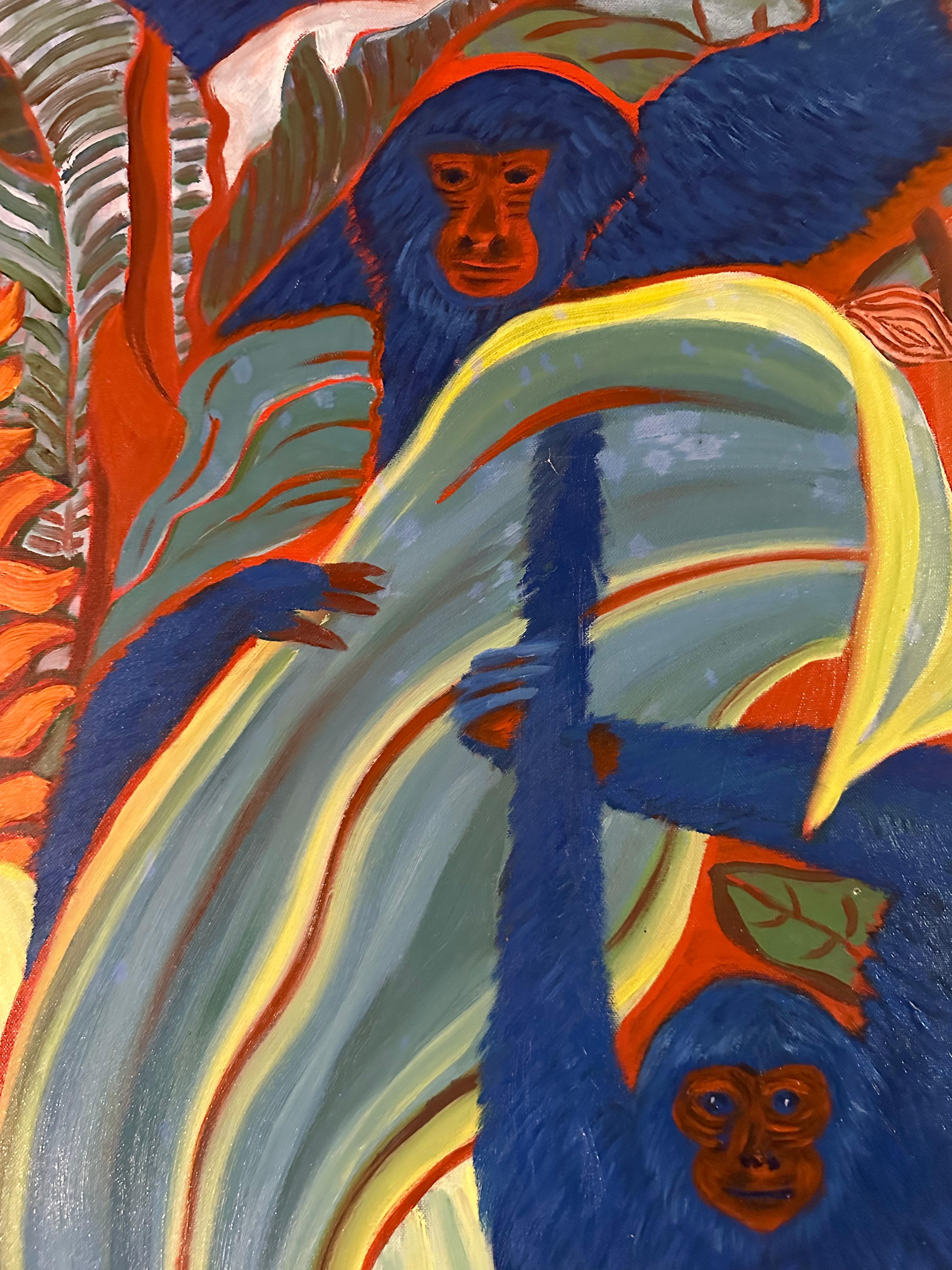 Monkey Time - Animal Painting By Marc Zimmerman For Sale 4