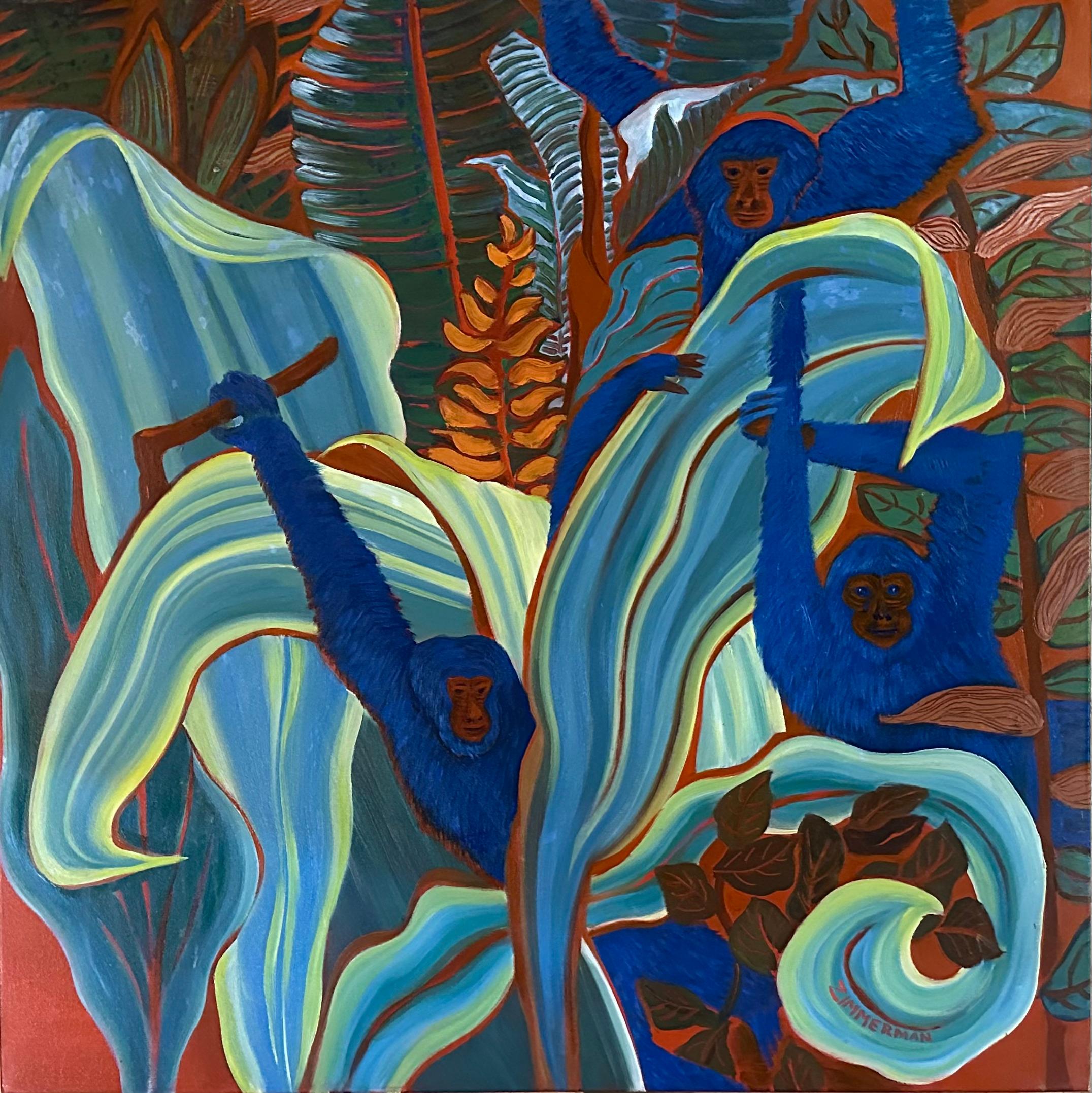 Monkey Time - Peinture d'animaux de Marc Zimmerman