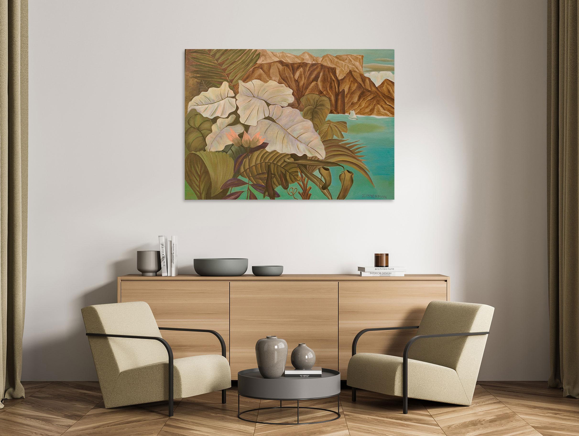 Napali - Pintura Paisaje - Óleo Sobre Lienzo Por Marc Zimmerman en venta 1
