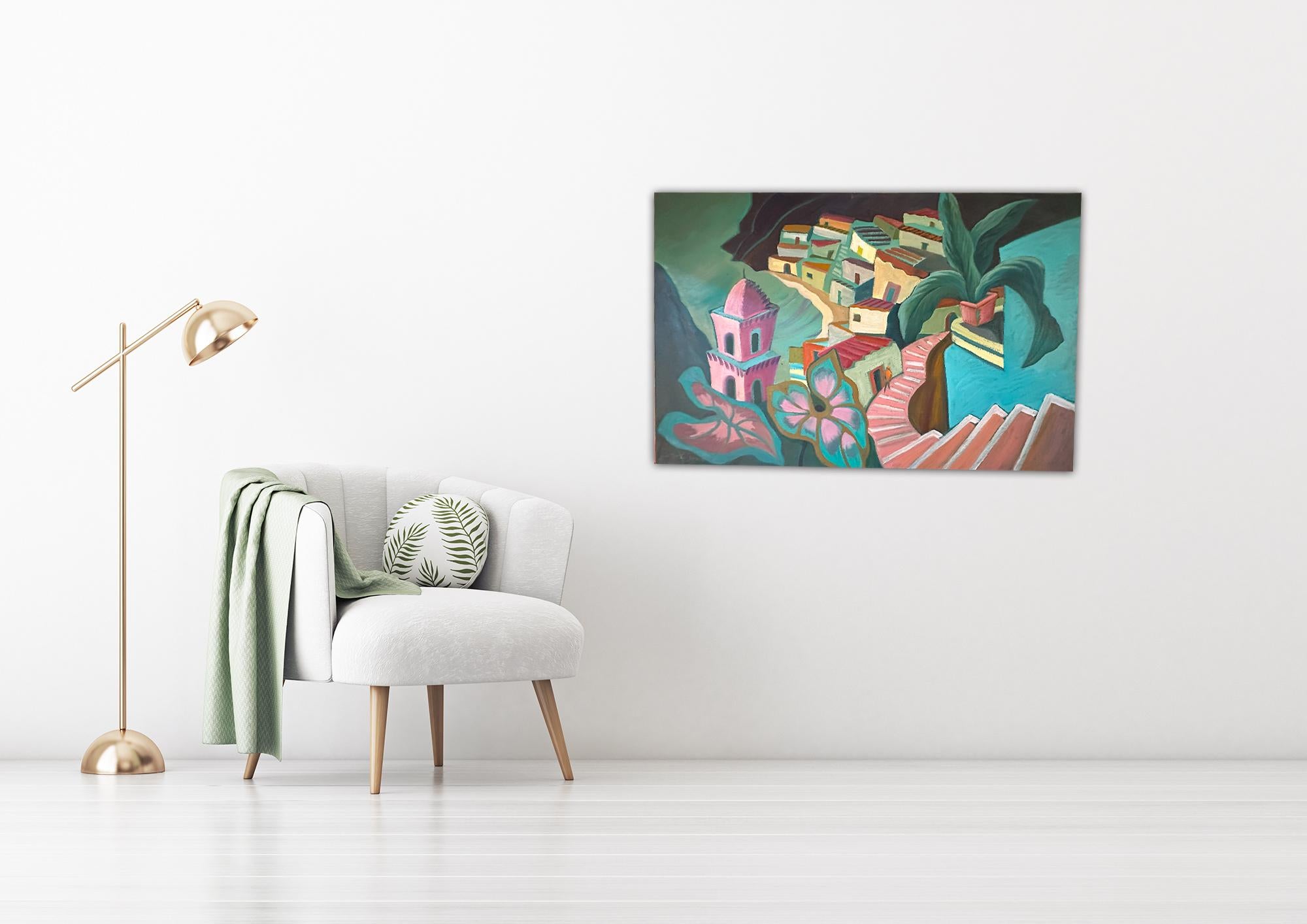 Nuevo Vallarta - Urbanscape Painting By Marc Zimmerman For Sale 1