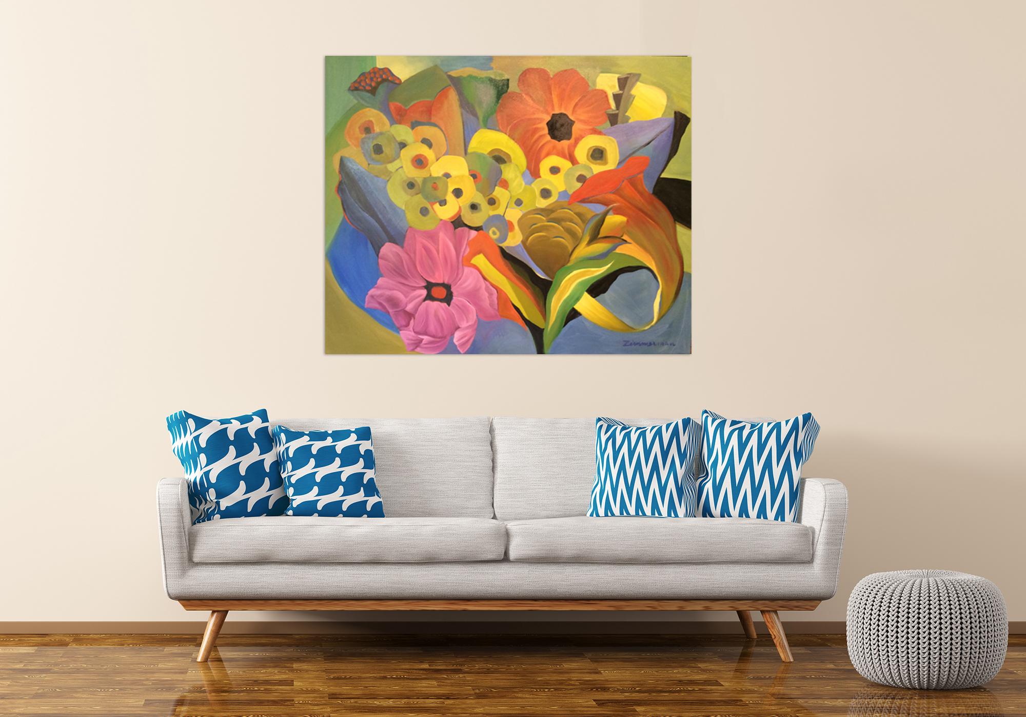 Onsambe by Marc Zimmerman - Colorful Floral Art For Sale 1