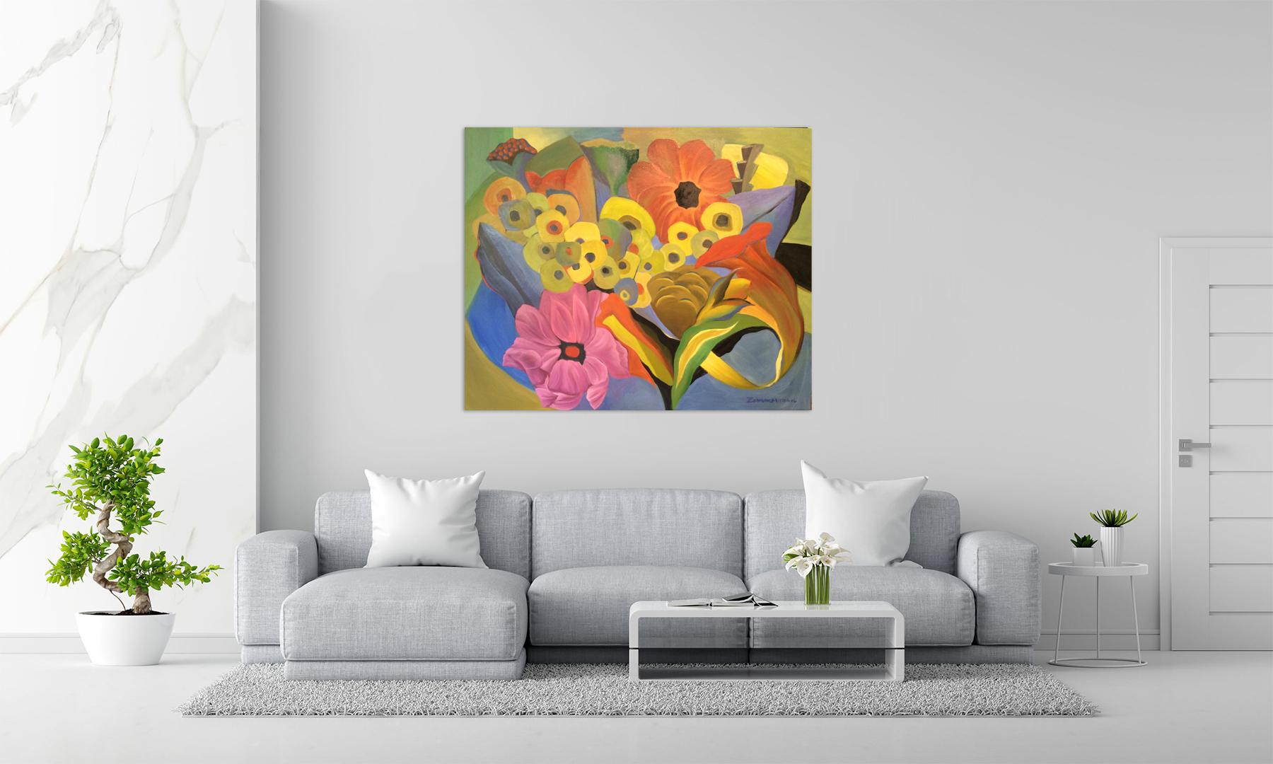 Onsambe di Marc Zimmerman - Arte floreale colorata in vendita 2