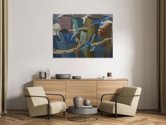 Peace Blessings Portland - Pittura di paesaggio - Olio su tela di Marc Zimmerman