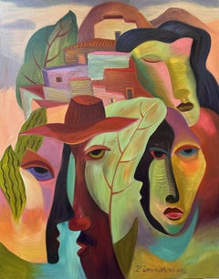 Ritratto di un villaggio - Arte figurativa astratta di Marc Zimmerman