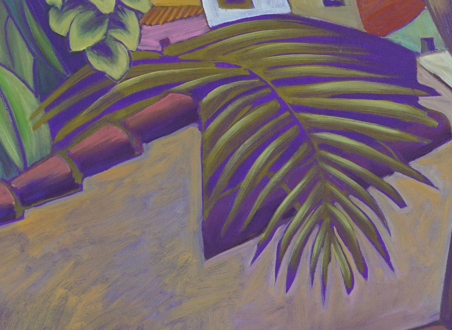 Purple village - Landscape Painting - American Modern Art By Marc Zimmerman  For Sale 4