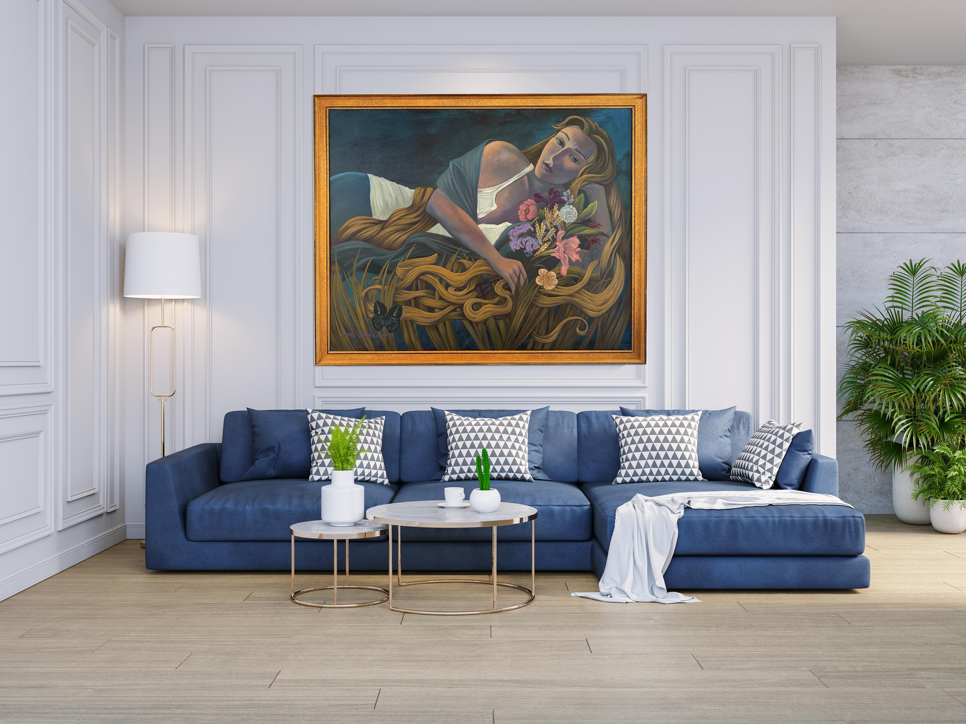 Rapunzel - Woman With A Long Hair by Marc Zimmerman - Figurative Art For Sale 9