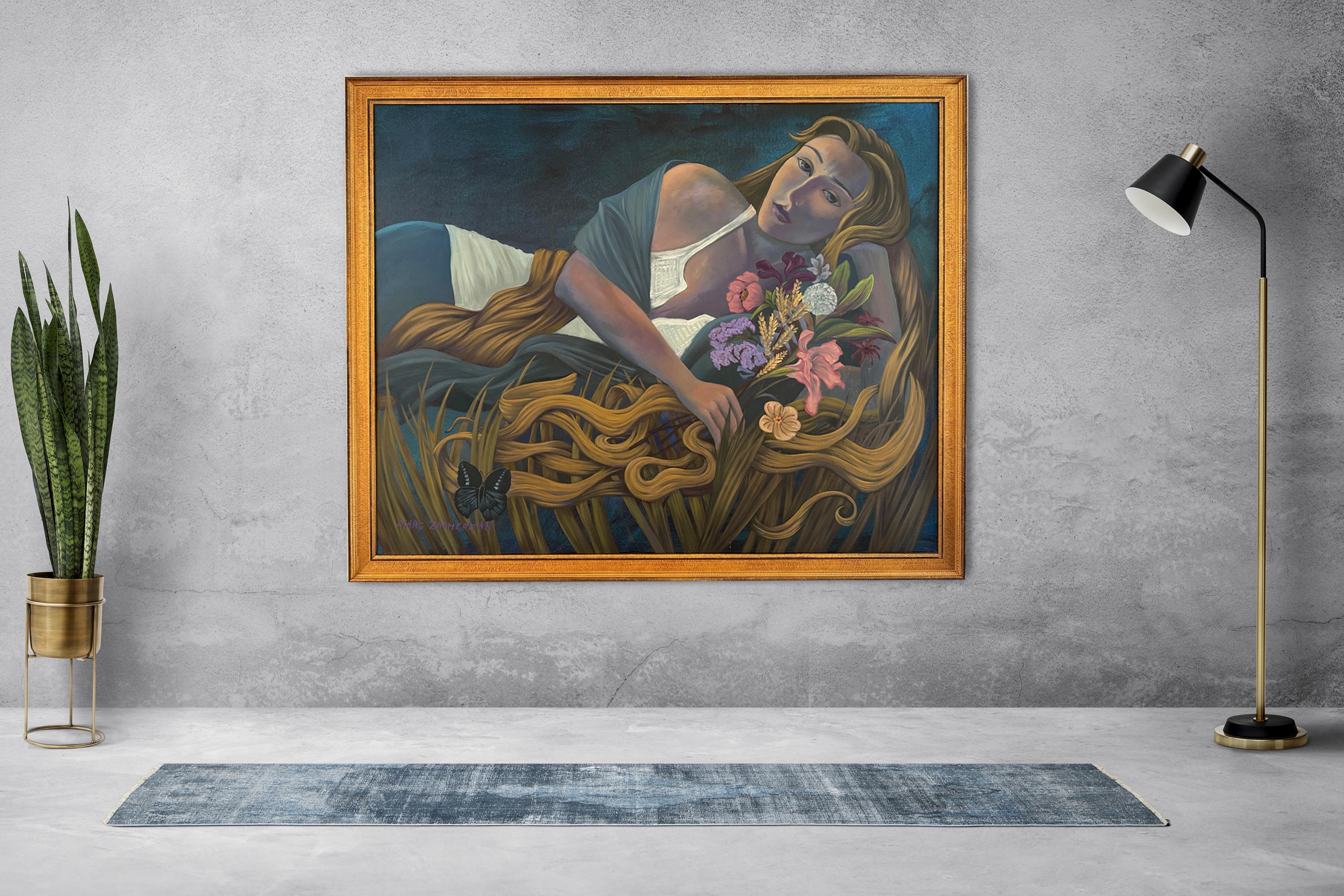 Rapunzel - Woman With A Long Hair by Marc Zimmerman - Figurative Art For Sale 7