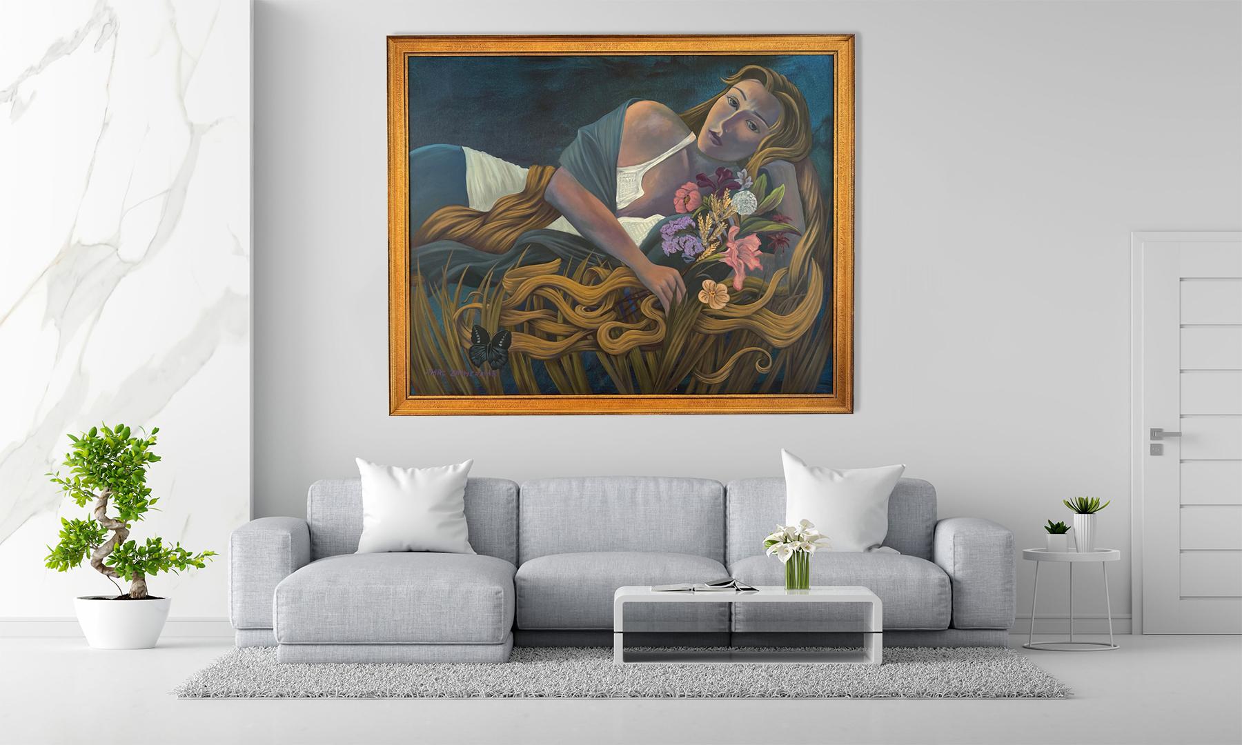 Rapunzel - Mujer con el pelo largo por Marc Zimmerman - Arte Figurativo en venta 8