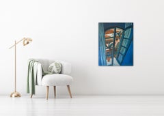 San Miguel Balkon - Stadtlandschaft in Blau - Zeitgenössische Kunst von Marc Zimmerman