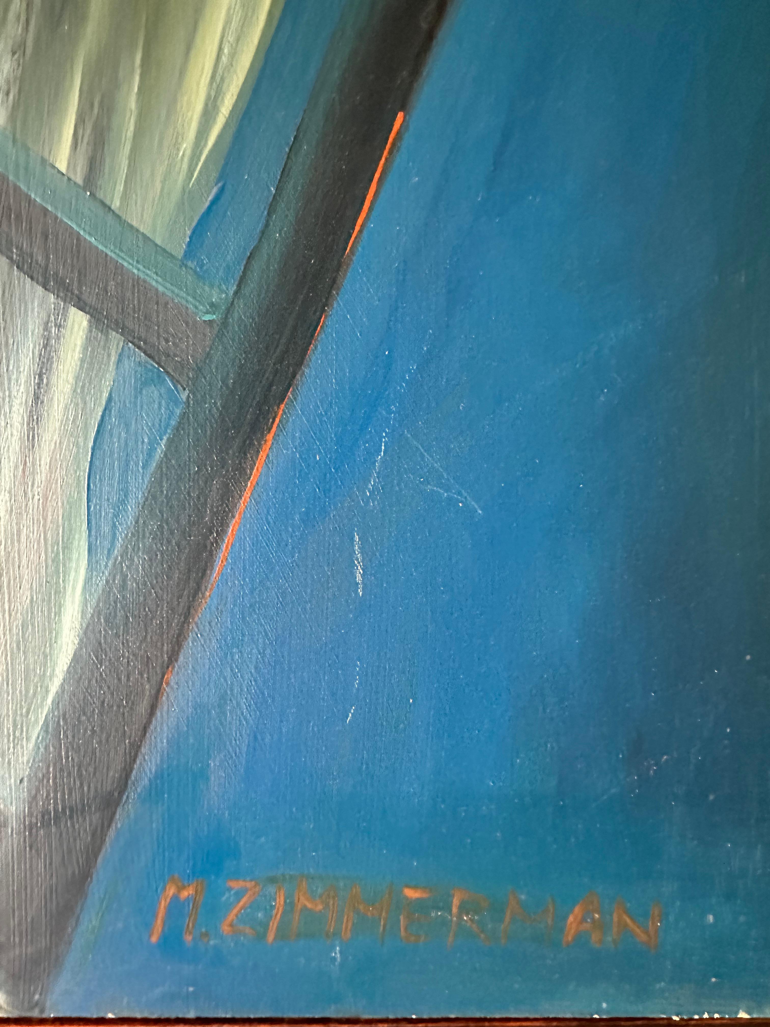 San Miguel Balcony - Urbanscape in Blue - Contemporary Art By Marc Zimmerman For Sale 4