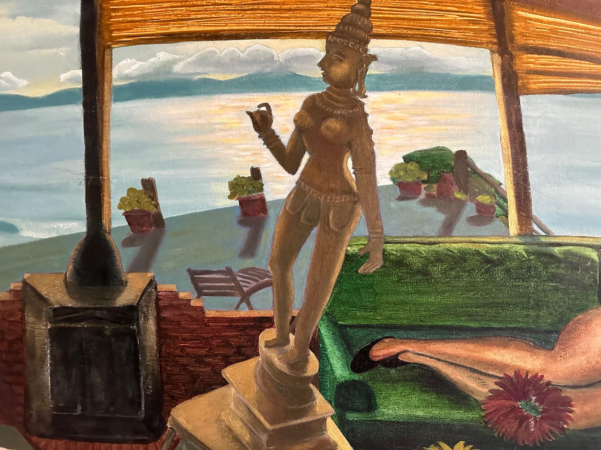 Self Portrait - Peinture Figurative Nue de Marc Zimmerman en vente 2