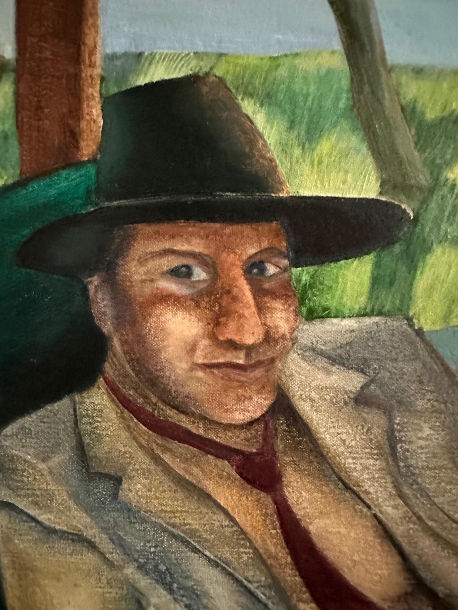Selbstporträt – Akt, figuratives Gemälde von Marc Zimmerman im Angebot 5