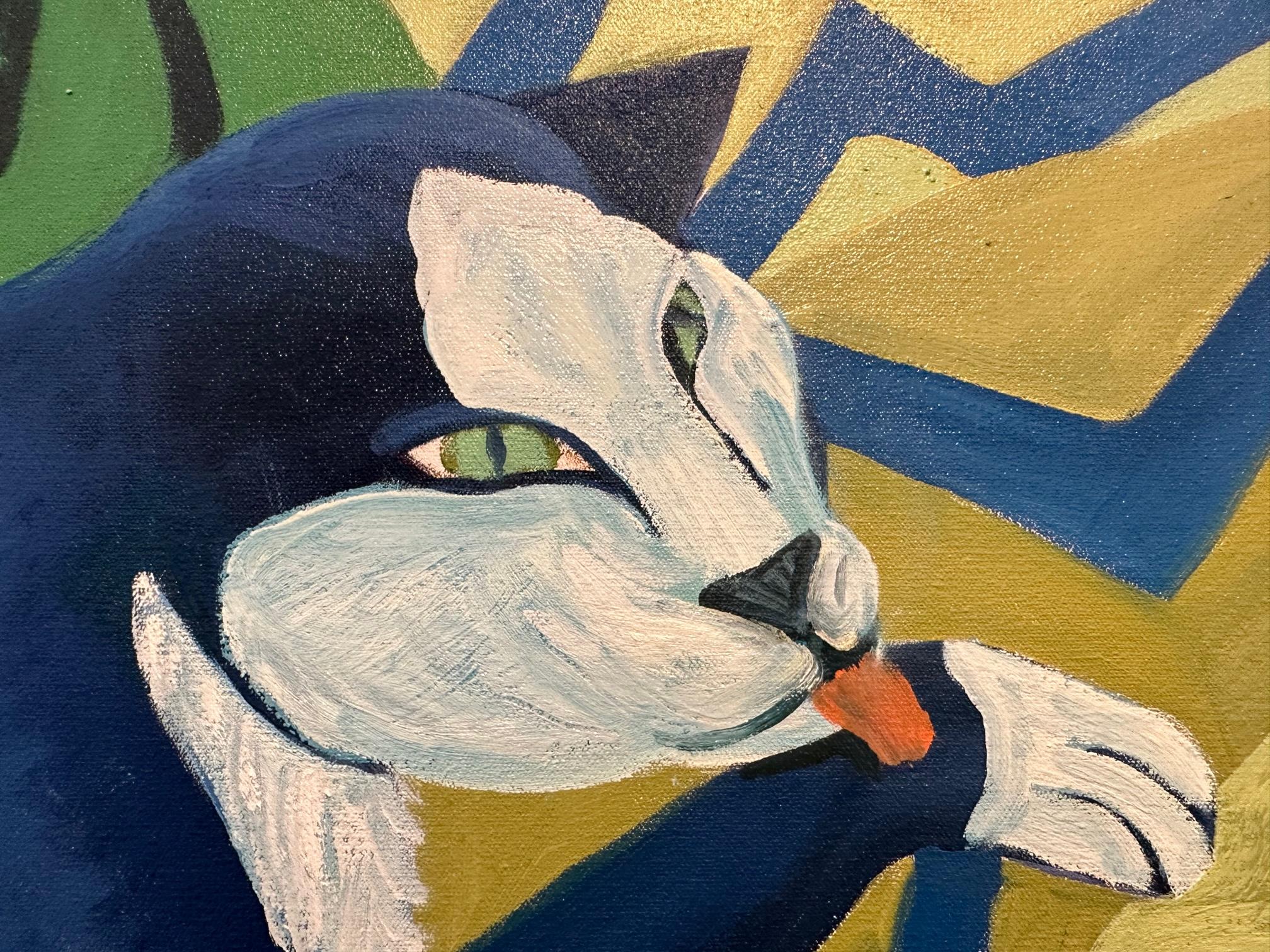 Siesta – Tierkätzchen, Gemälde von Marc Zimmerman im Angebot 2