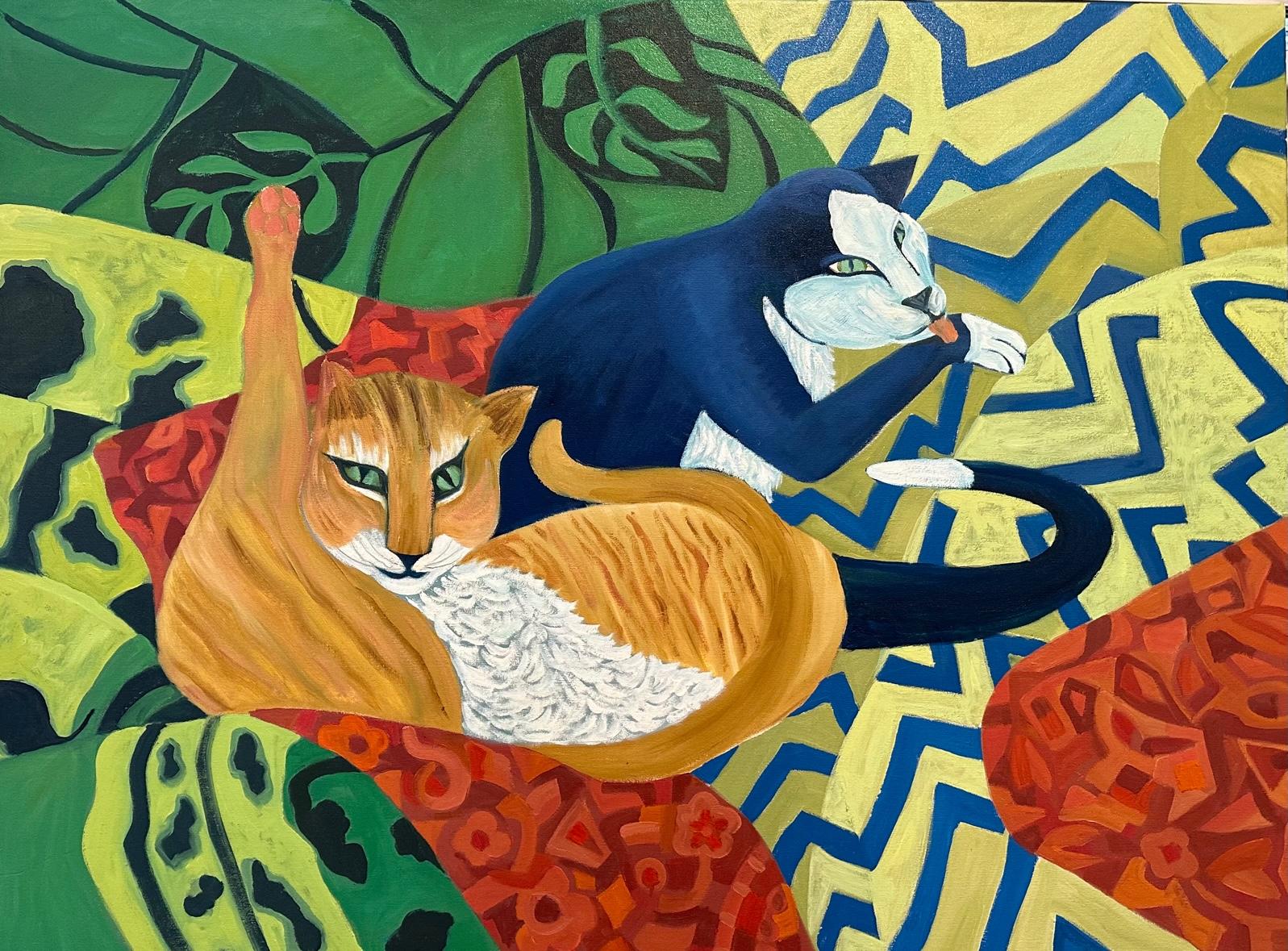 Siesta - Animal Cats Painting By Marc Zimmerman