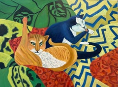 Siesta - Peinture de chats - Animaux par Marc Zimmerman
