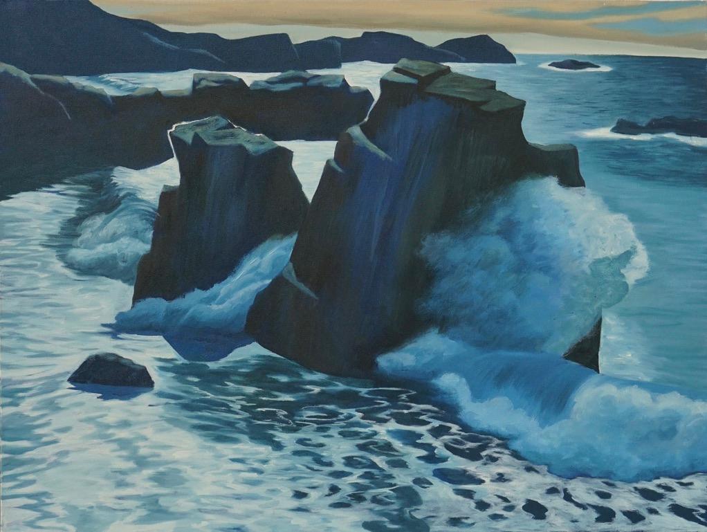 Sobranes Big Sur - Pittura di paesaggio - Arte contemporanea Di Marc Zimmerman