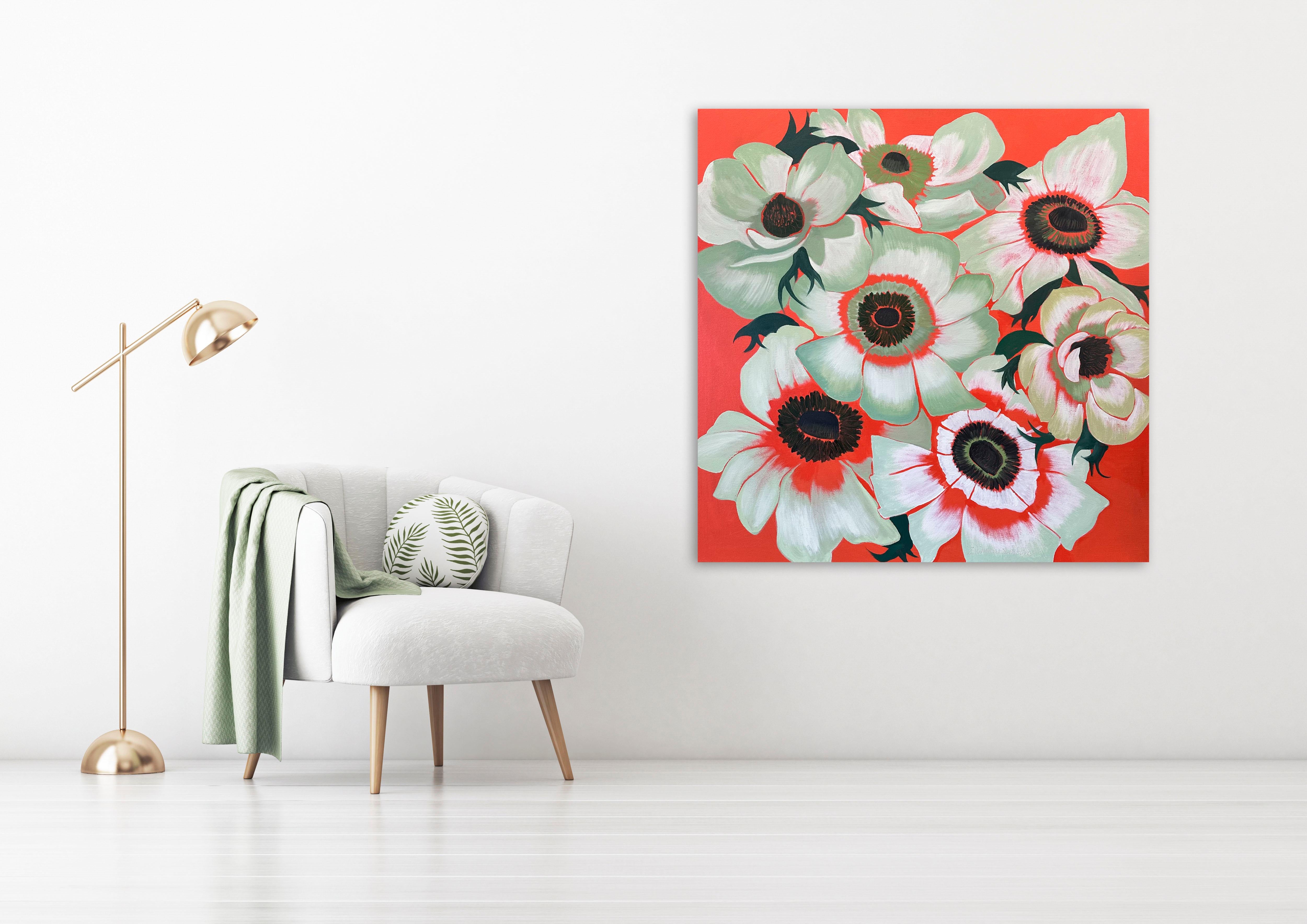 Spring is Here (Le printemps est là) - Peinture florale abstraite de Marc Zimmerman en vente 1