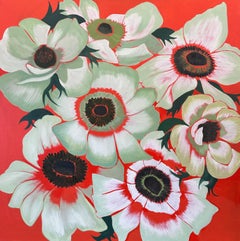Spring is Here (Le printemps est là) - Peinture florale abstraite de Marc Zimmerman