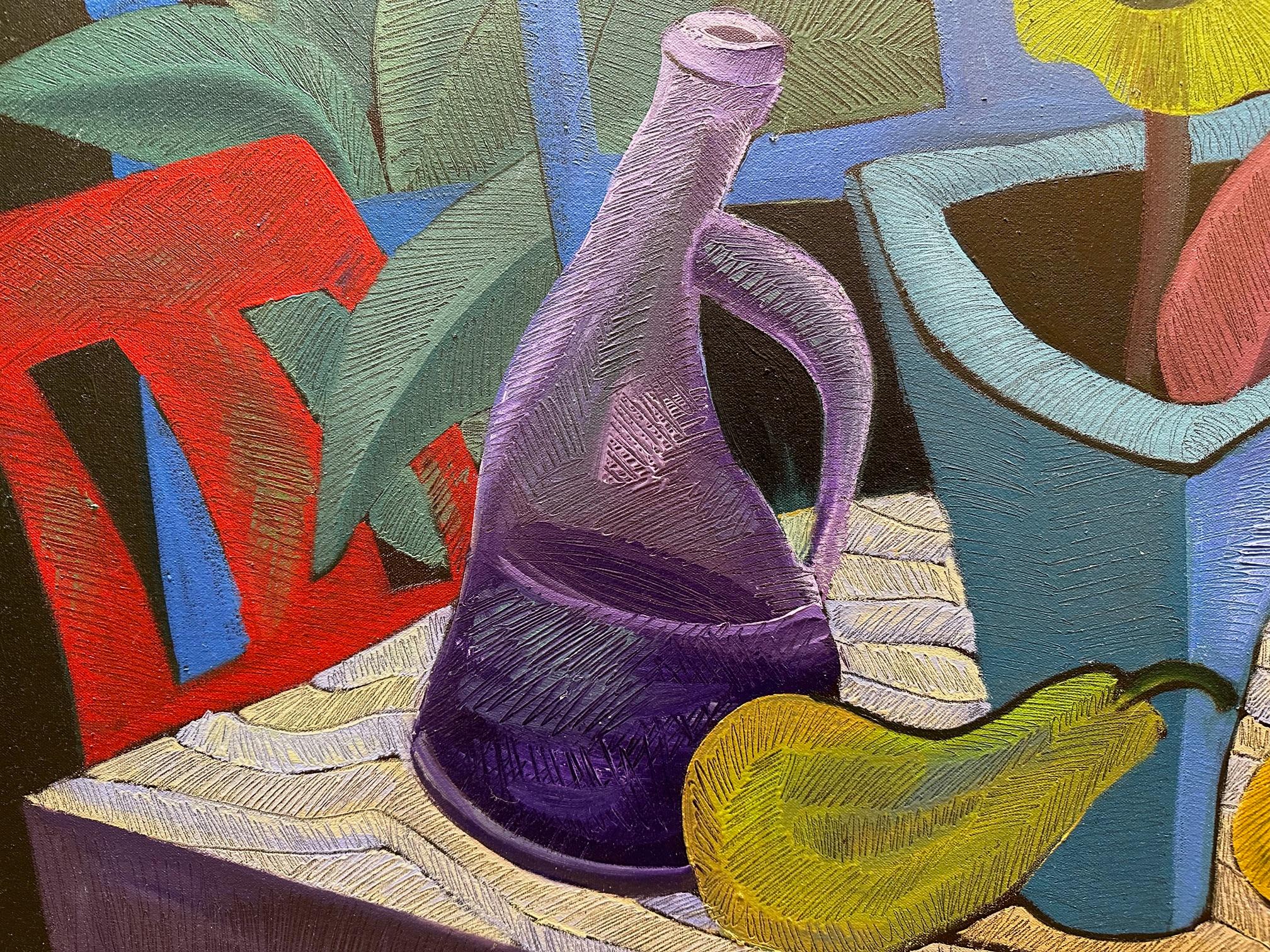Nature morte à la jungle agressive par Marc - Contemporain Painting par Marc Zimmerman