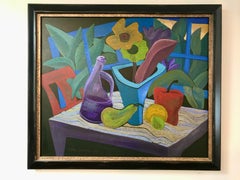 Still Life With Aggressive Jungle - Still Life Painting- Oil On Canvas By Marc