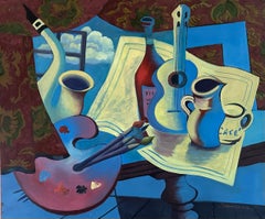 Stillife With Artists Palette - Still-Life Painting By Marc Zimmerman