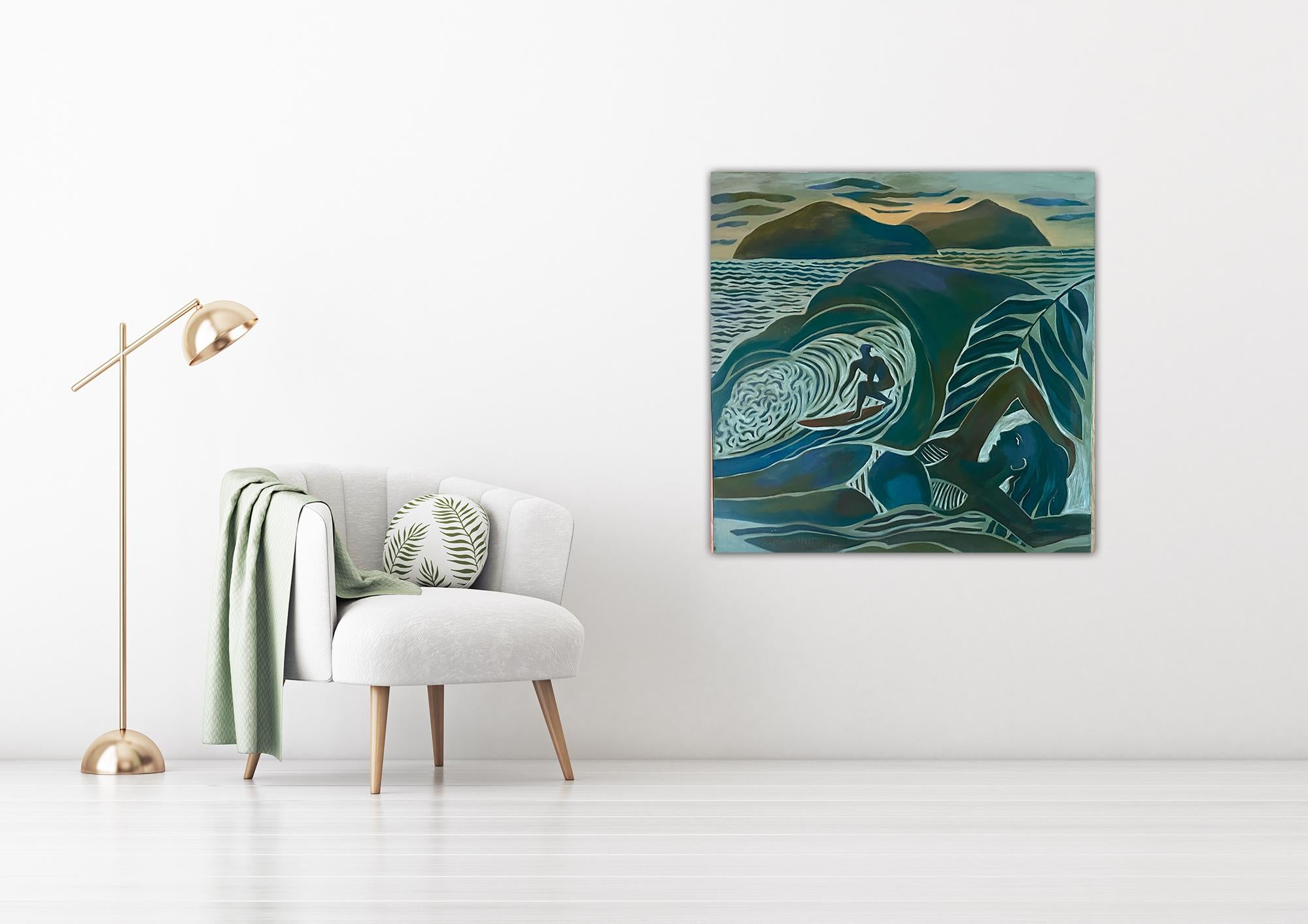 Surflow - Surfing Art - Figurative Art By Marc Zimmerman For Sale 1