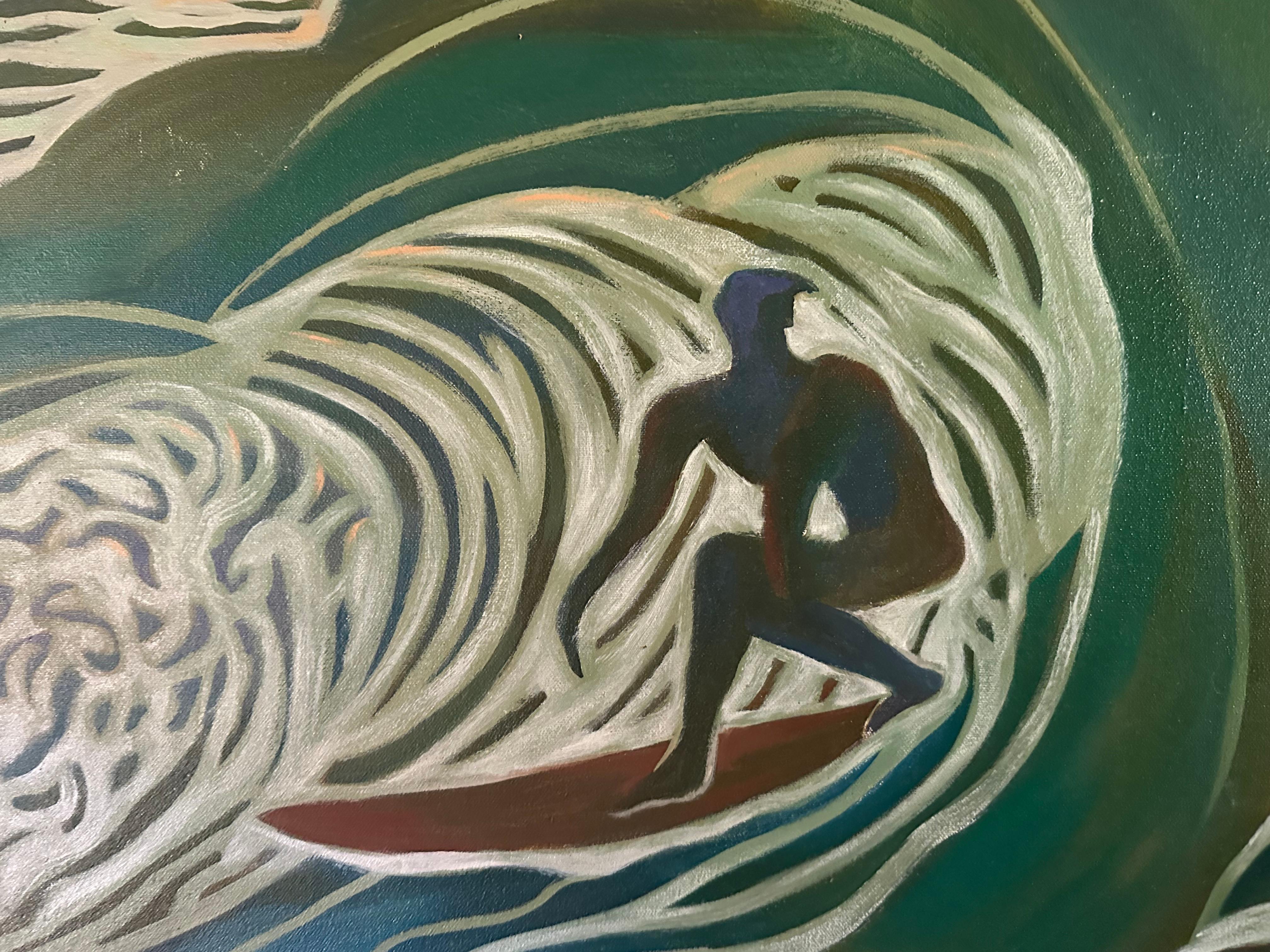 Surflow - Surfing Art - Figurative Art By Marc Zimmerman For Sale 2
