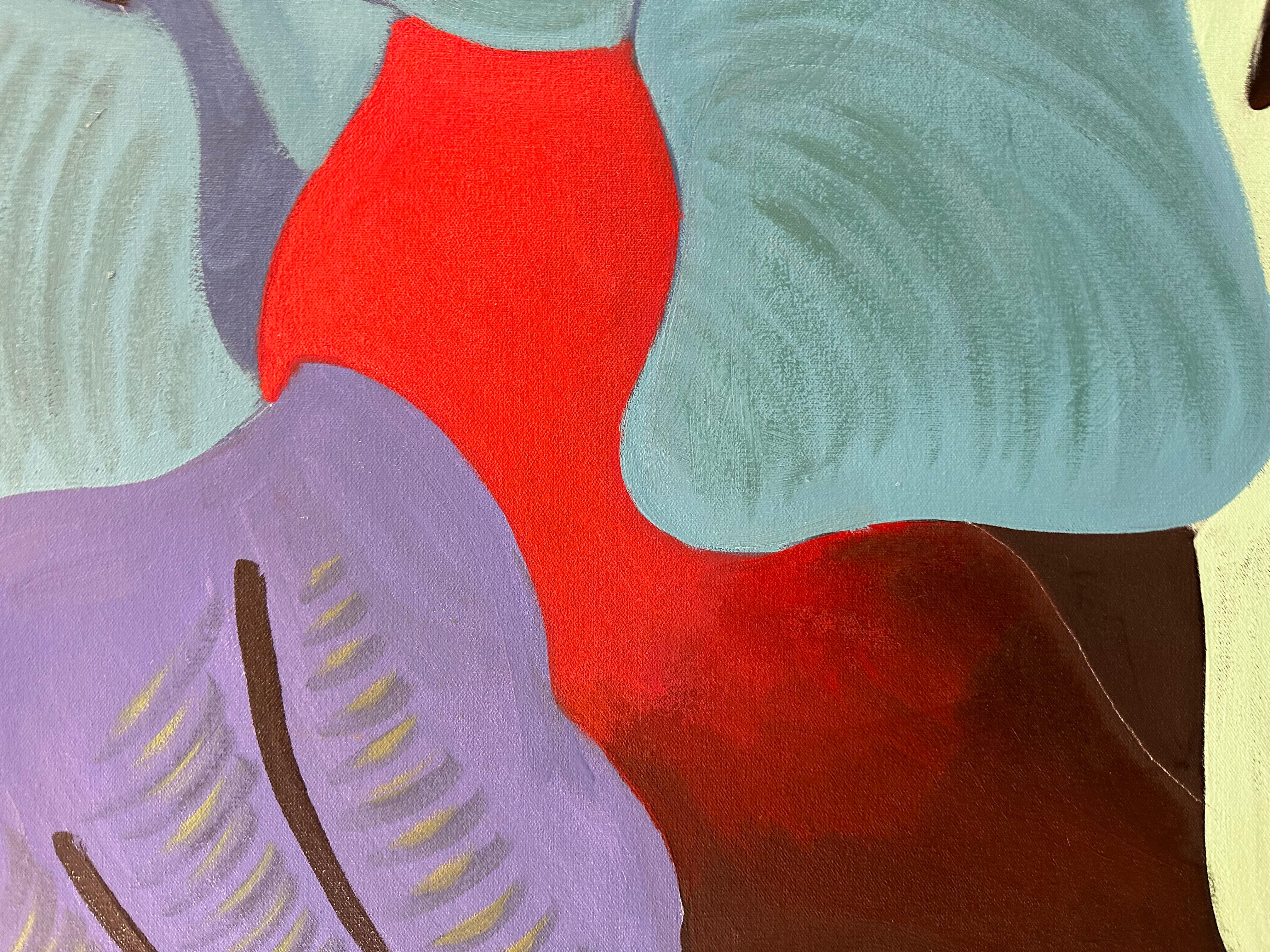 Symbiotic Growth - Floral Abstract Painting By Marc Zimmerman For Sale 2
