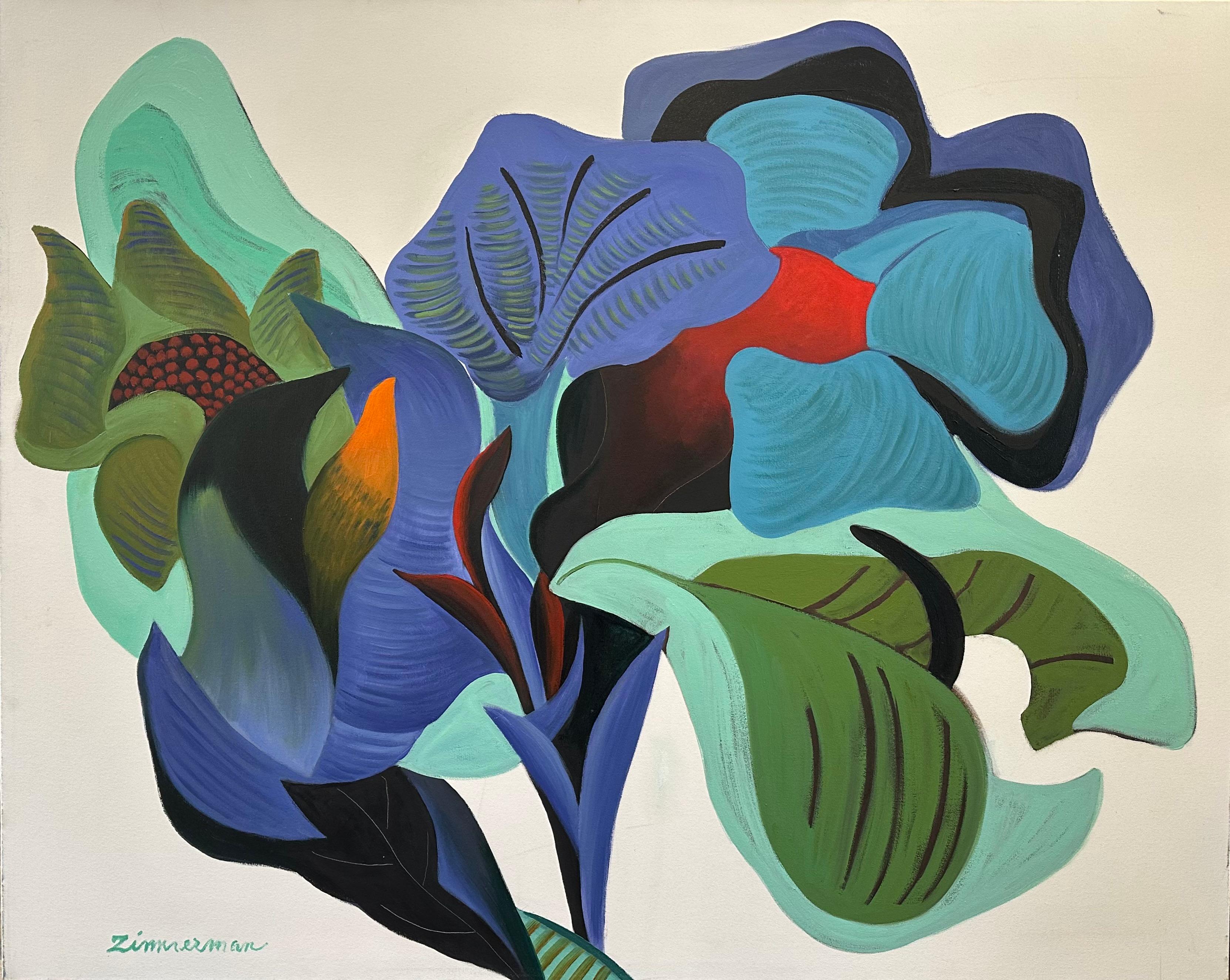 symbiotic Growth - Floral Abstract Painting By Marc Zimmerman

This masterpiece is exhibited in the Zimmerman Gallery, Carmel CA.


Marc Zimmerman creates playful paintings, whether deep mysterious jungle or delightfully whimsical florals. His color