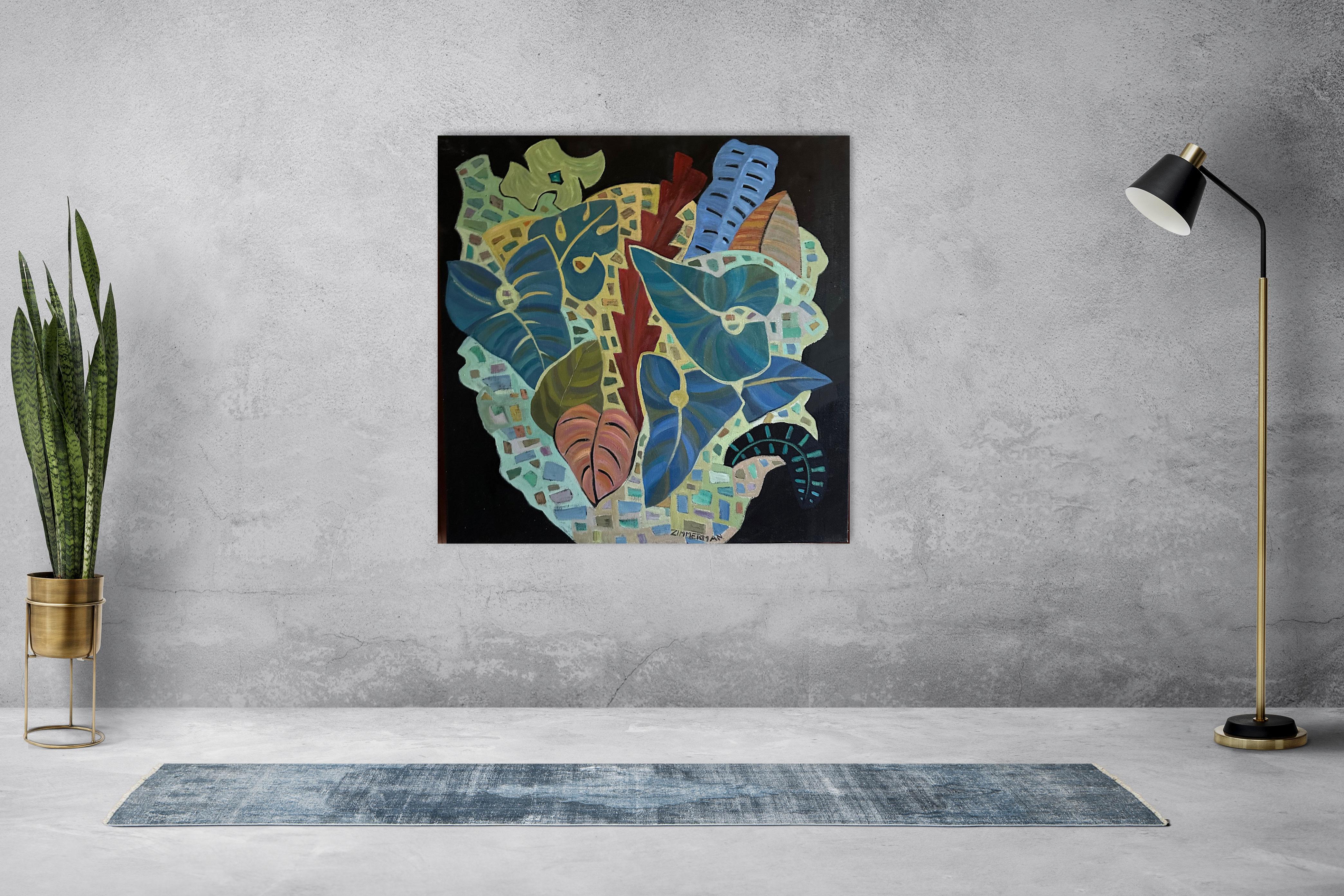 Take Five -Floral  Abstraction Painting by Marc Zimmerman - For Sale 1