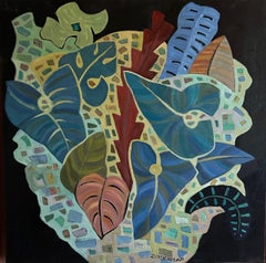 Take Five -Floral  Abstraction Painting by Marc Zimmerman -