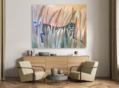 The Cheetah - Animal Wild Cat Painting - Contemporary Nature Art By Marc